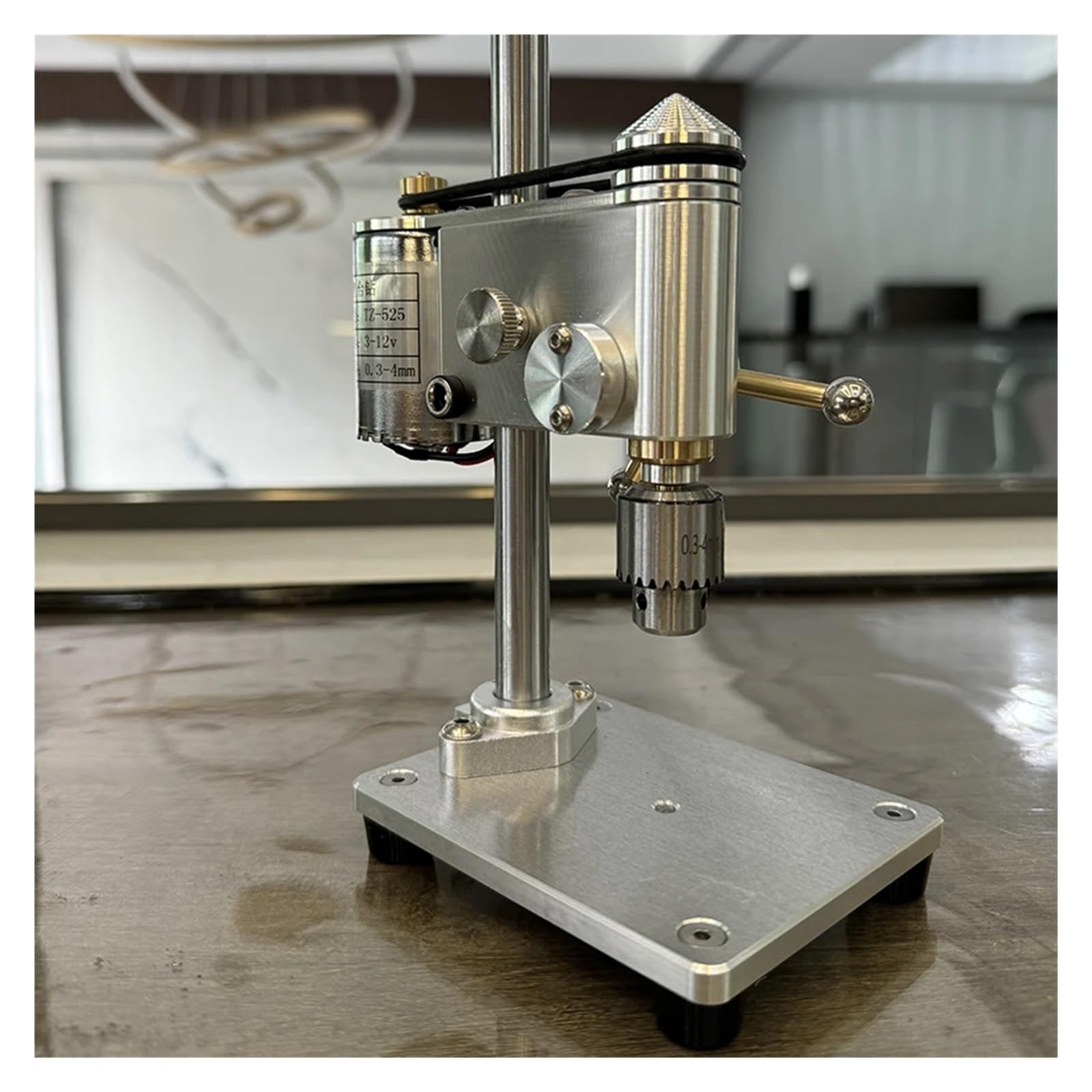 trapano da banco 0,3-4 mm Mini Strumento di precisione for la riparazione orologi Trapano Per uso fai da te(0.3-4mm no calliper)