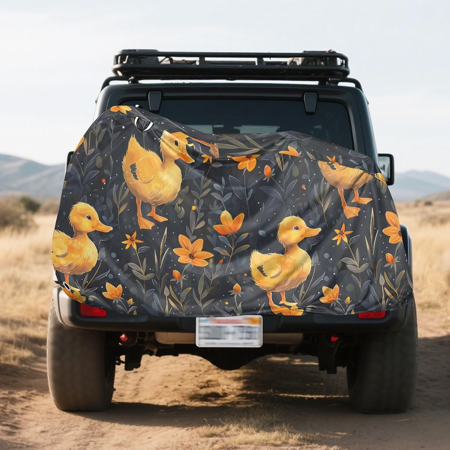 ALAZA Cole Duck Bike Cover Waterproof Outdoor Ebike Bicycle Covers Tarp Protection for 1/2 Bikes, Sun UV Dust Wind Proof