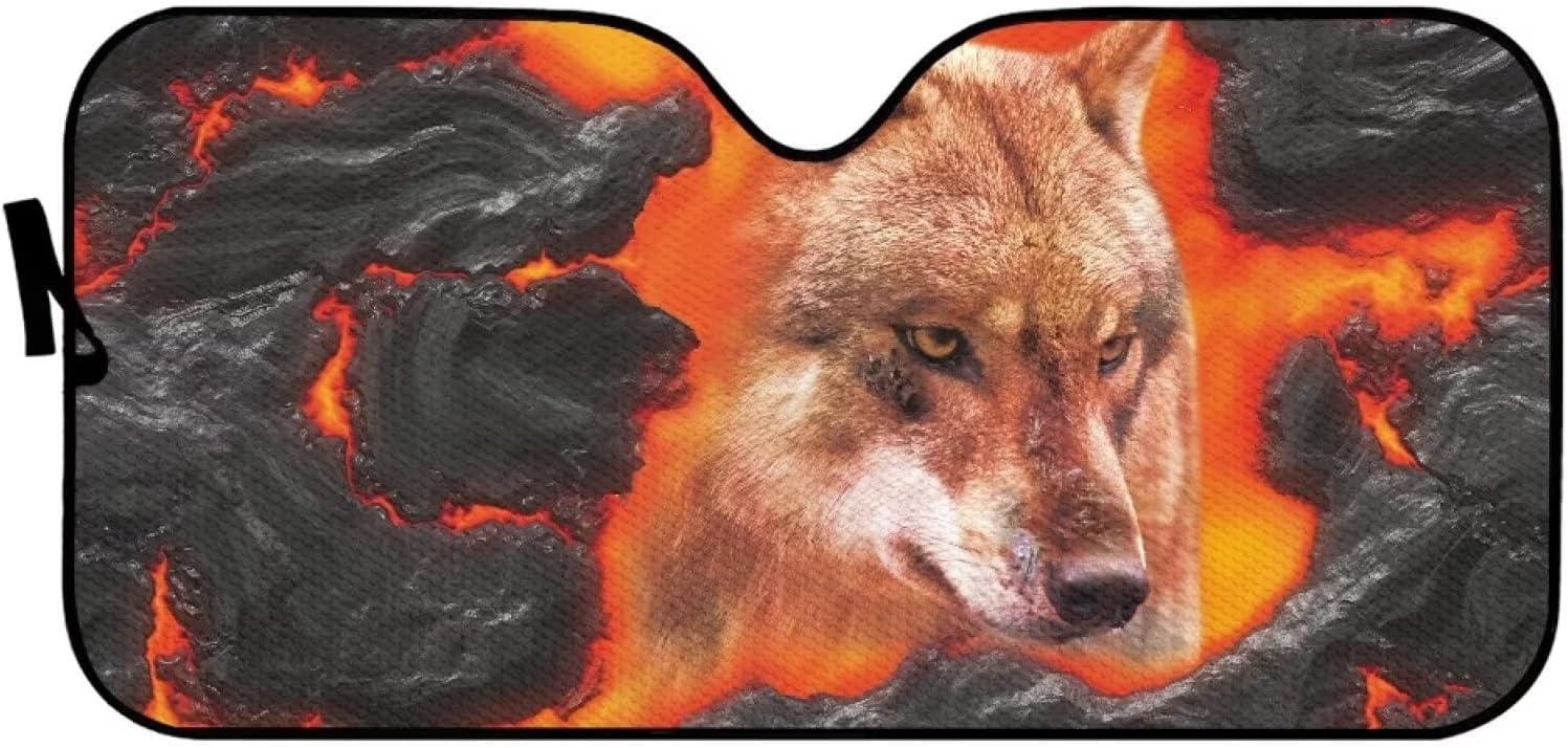 Labrador Dog Print Blue Windshield Sun Shade for Car Truck SUV Sedan Universal Fit Foldable Funny Auto Front Window Sunshade UV Rays Sun Visor Shield Cover