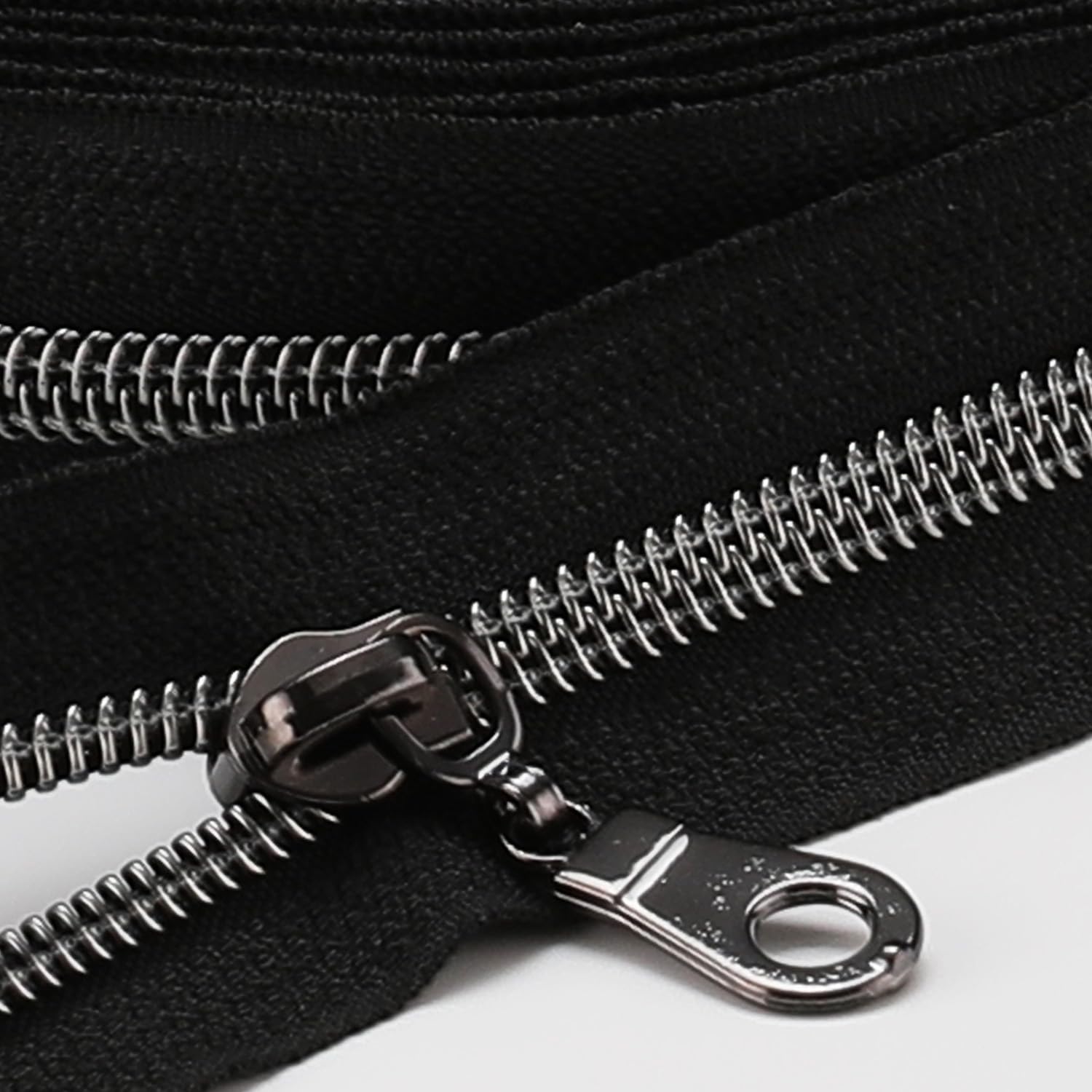 The Yards 10 Yards Bulk Black Nylon Coil Zipper with Gunmetal Teeth (#5) - 10PCS Zipper Sliders for DIY Sewing Craft Bags