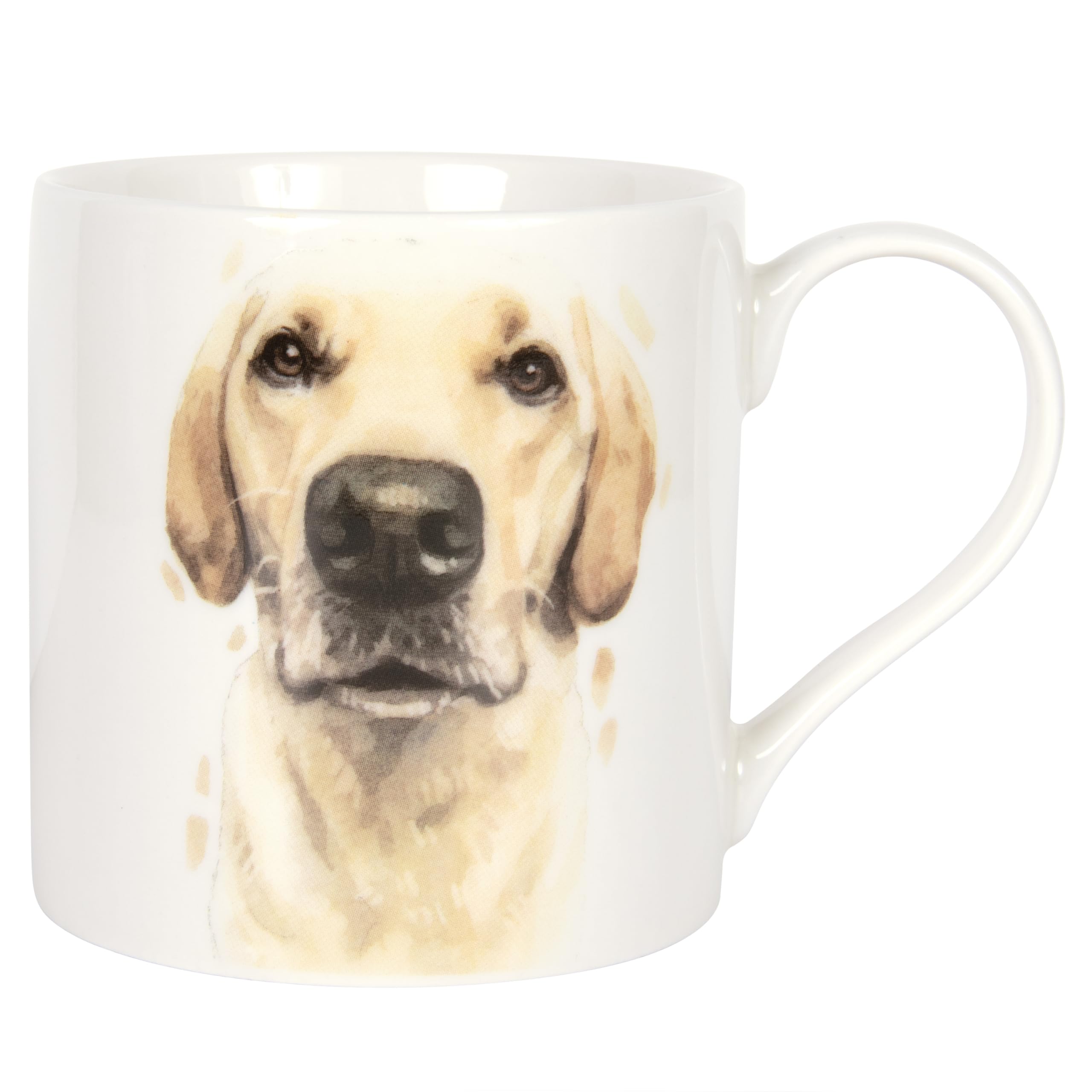 LESSER & PAVEY Golden Labrador Mug Robert James Hull, Tea and Coffee Mugs for Hot Drinks | Fine China Printed Mugs for Kitchen & Home | Reusable Ceramic Cups for Every Occasion | Gifts for Women & Men