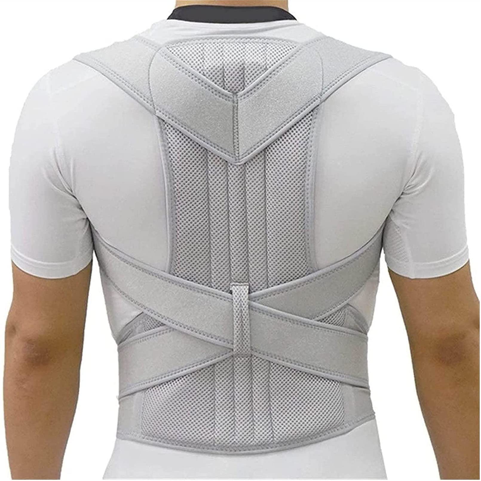 Corrector de Postura para Hombres Mujeres, Placa de Apoyo de Columna, Cinturón de corrección de Anti-kyphosis Unisex para Mejorar la Postura