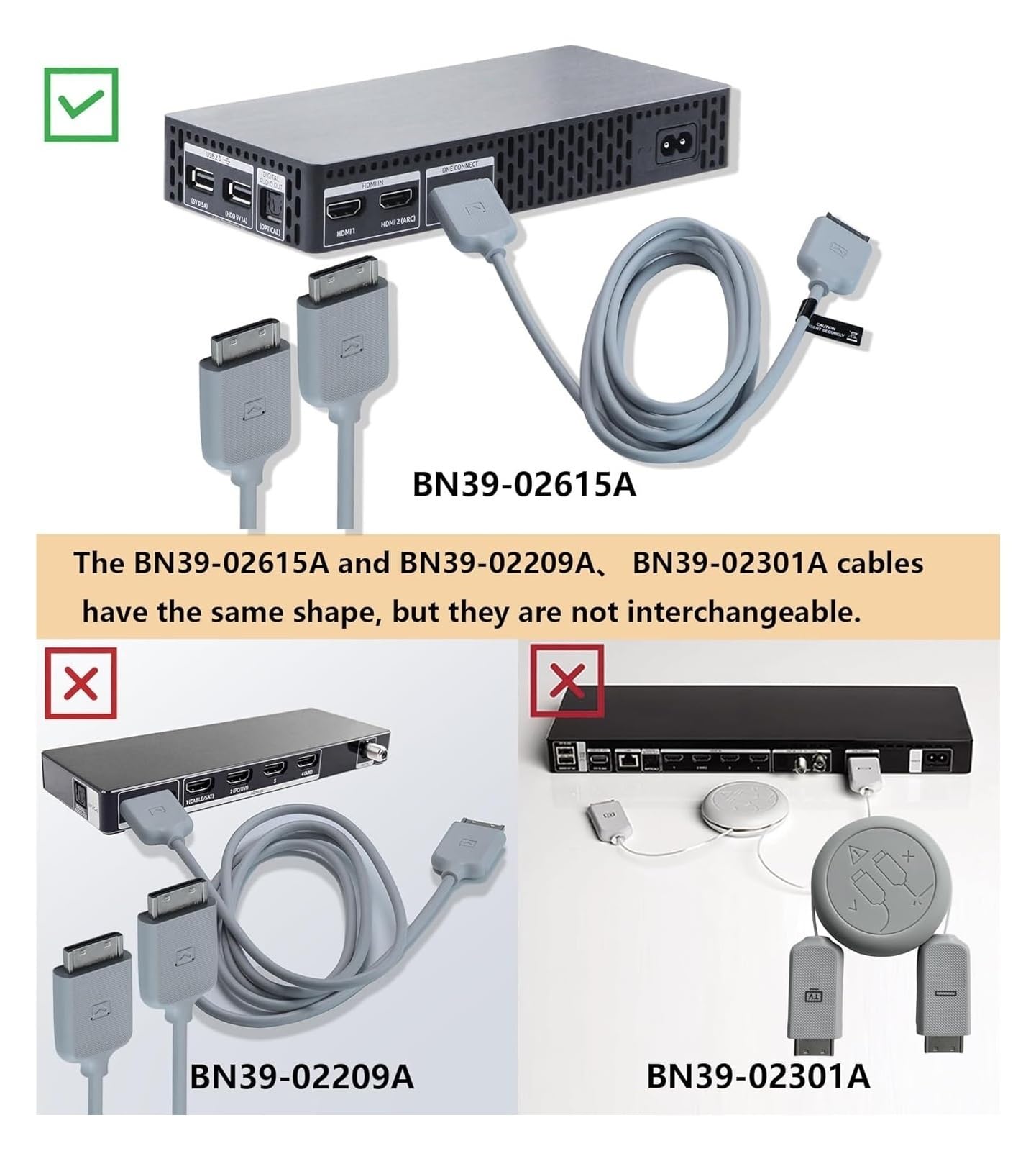 Câble TV BN39-02615A 2.5 m pour QN32LS03TBF QN32LS03TBG QE32LS03TBK
