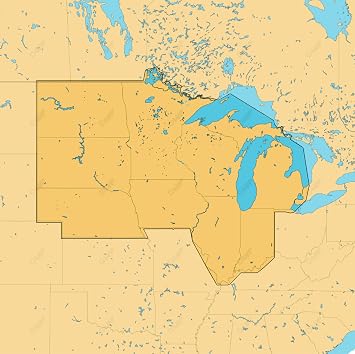 C-MAP Reveal - US Lakes North Central, Map Card for Marine GPS chartplotters | C-Map Reveal Microsd and SD Map Card, Shaded Relief, Hi-Res Bathymetry, Genesis, Tides and 12mo Updates