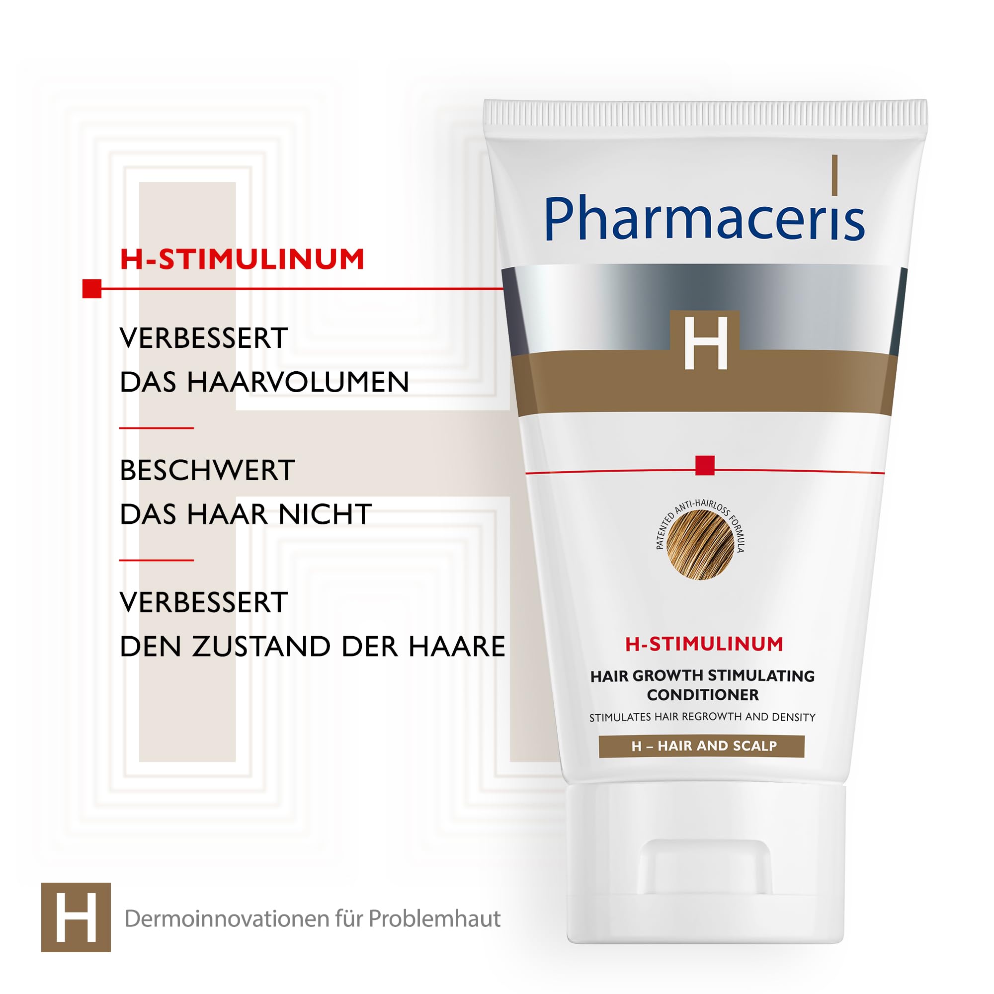 Pharmaceris H Stimulinum, Conditioner, der das Haarwachstum Stimuliert, Erhöht das Haarvolumen, Koffein, D-Panthenol, Haarpflege für Frauen und Männer - 150 ml