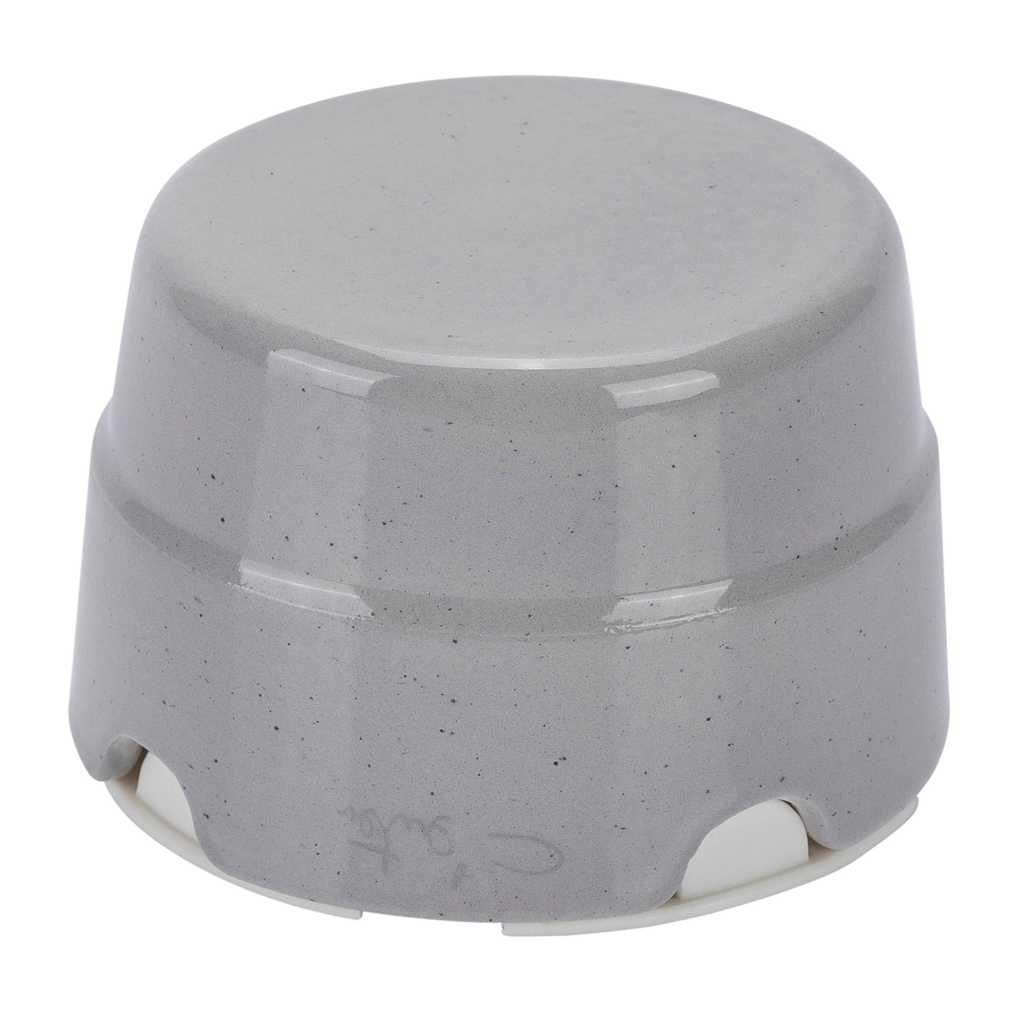 FANTON Scatola di derivazione in ceramica Ø 100 mm colore grigio vintage per impianti stile retrò cassetta rotonda in porcellana 84034GR