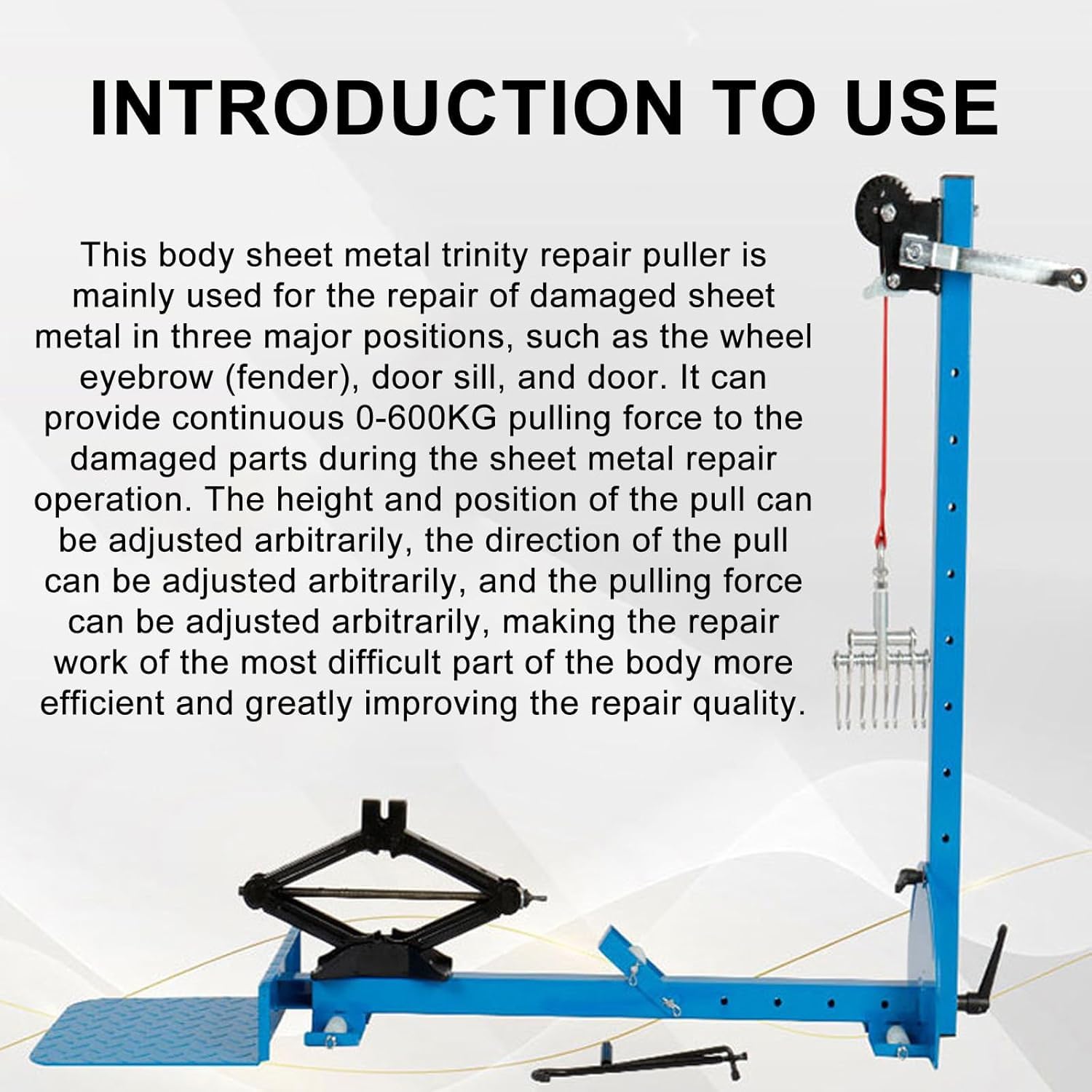 Kit di riparazione per ammaccature automobilistiche con sistema di trazione ad alta potenza e leva per il restauro professionale della carrozzeria
