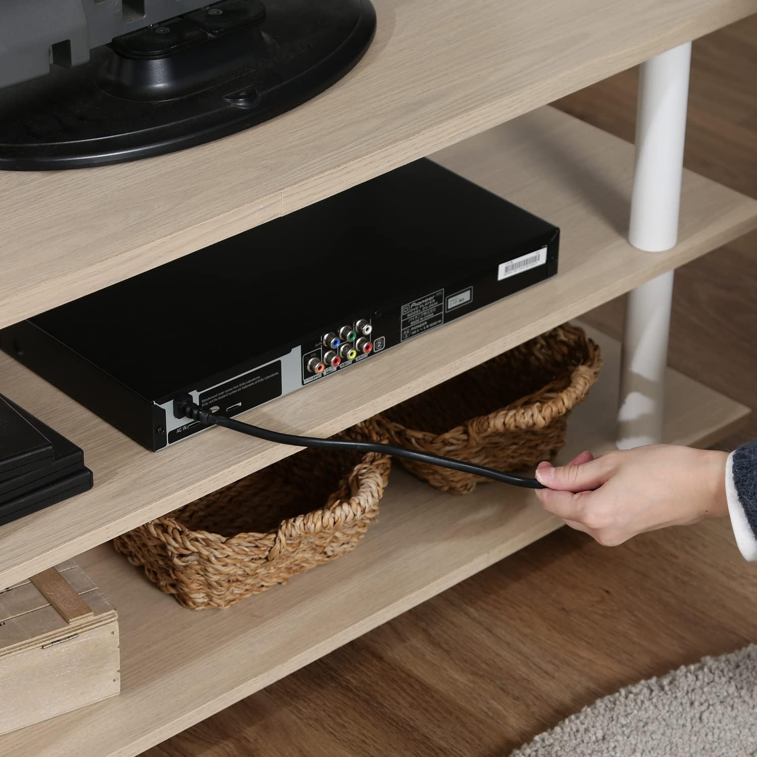 不二貿易(Fujiboeki) Fuji Boeki 97530 TV Stand, Low Board, Type 32, Width 35.4 inches (90 cm), White Wash