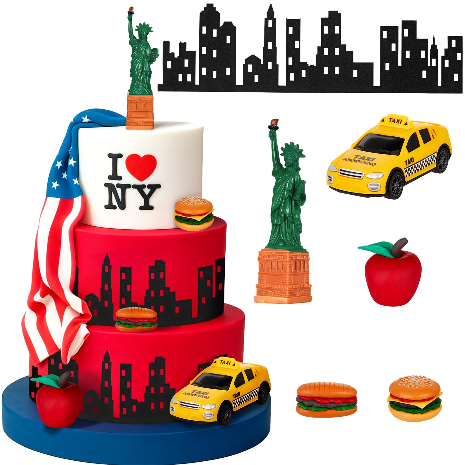 Photo 1 of Gemscream 9 Pcs New York Cake Toppers