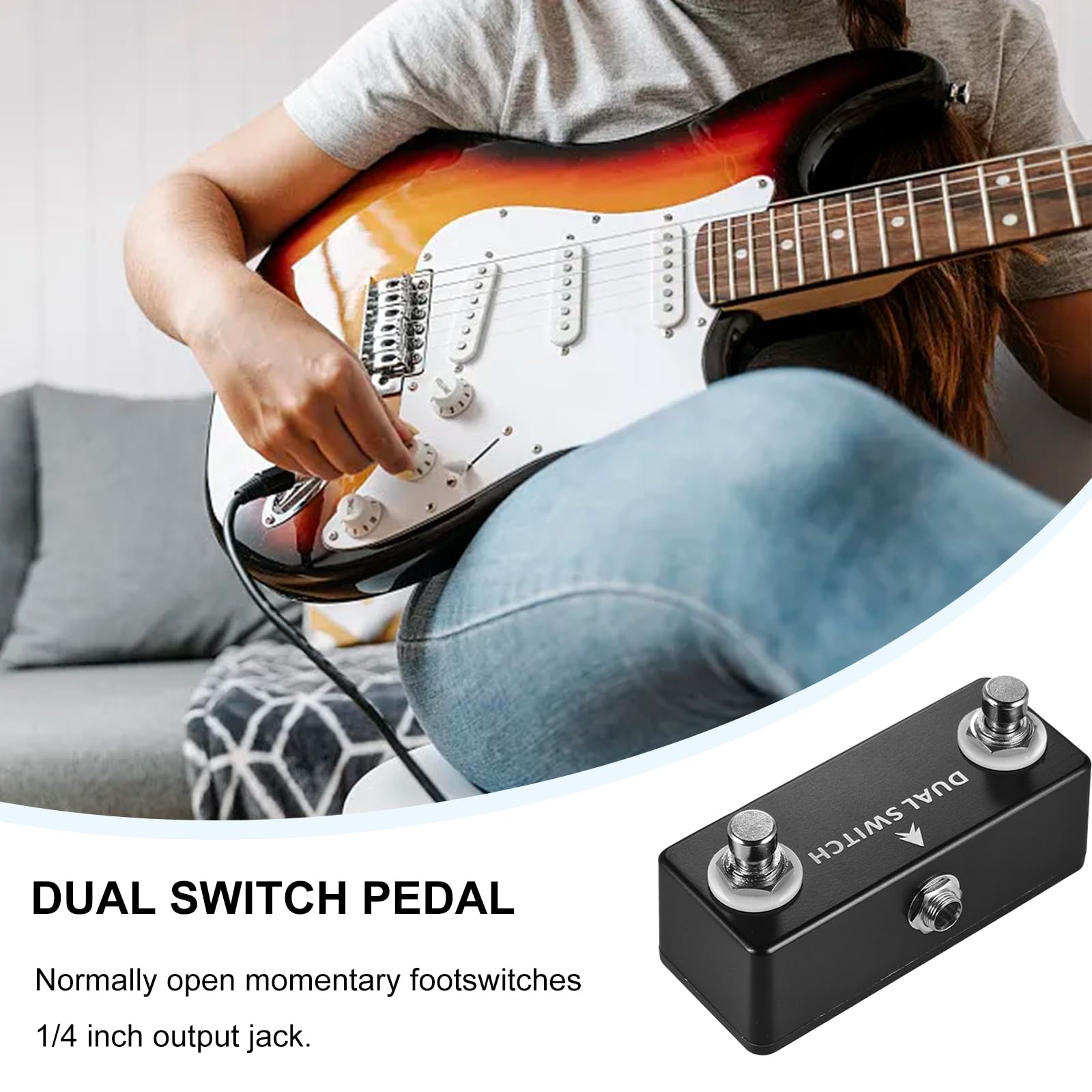 Snapklik.com : Guitar Footswitch Pedal DUAL SWITCH PEDAL Dual Momentary ...