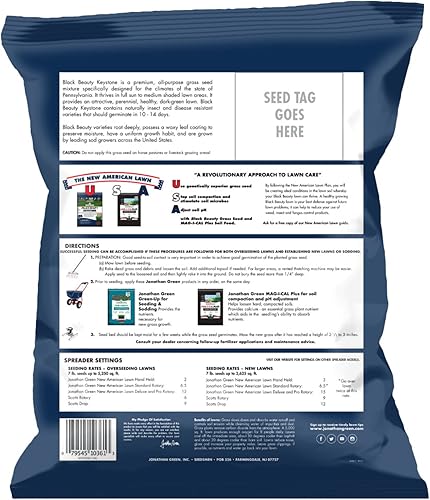 Miniatura 7 de Jonathan Green (10362) Black Beauty Keystone PA - Semilla de césped (hecha para Pennsylvania), semillas de césped de temporada fría (25 libras)