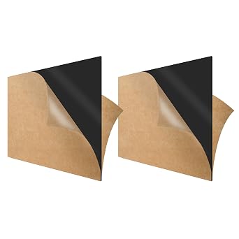 SimbaLux Acrylic Sheet Black Opaque Cast 12 x 12 1/8 Thick 3mm, 2 Pack | Square Panel, Plastic Plexi Glass Board with Protective Paper for Signs, DIY Display Projects, Craft