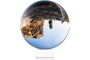 Navaris Crystal Clear, 130mm Transparent K9 Crystal Ball for Meditation & Divination,...