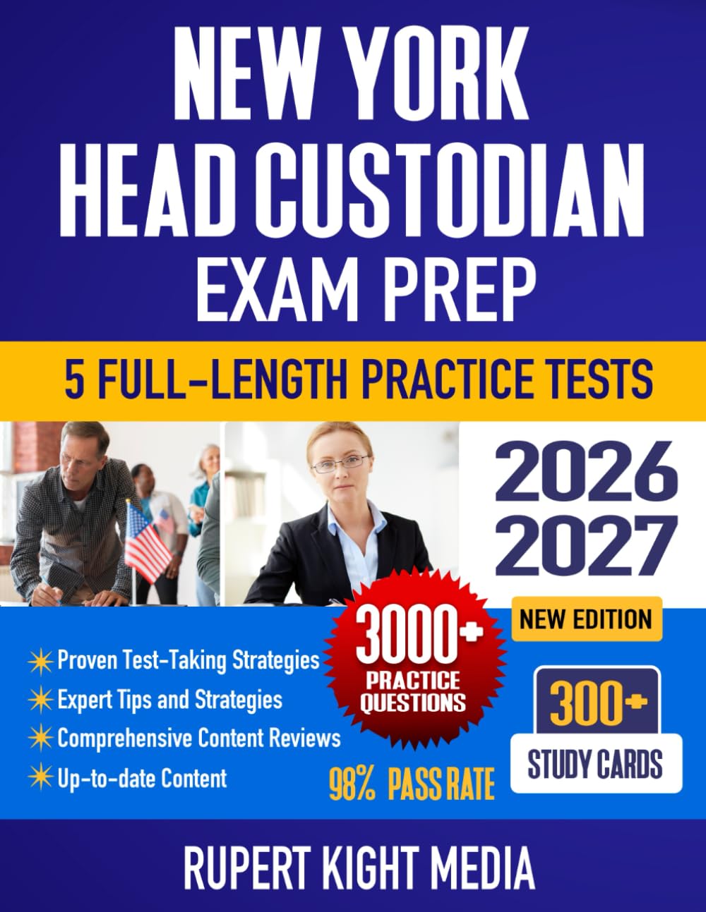 New York Head Custodian Exam Prep 2026-2027: Study Guide, Proven Strategies, 5 Full-Length Practice Tests and Detailed Answer Explanations
