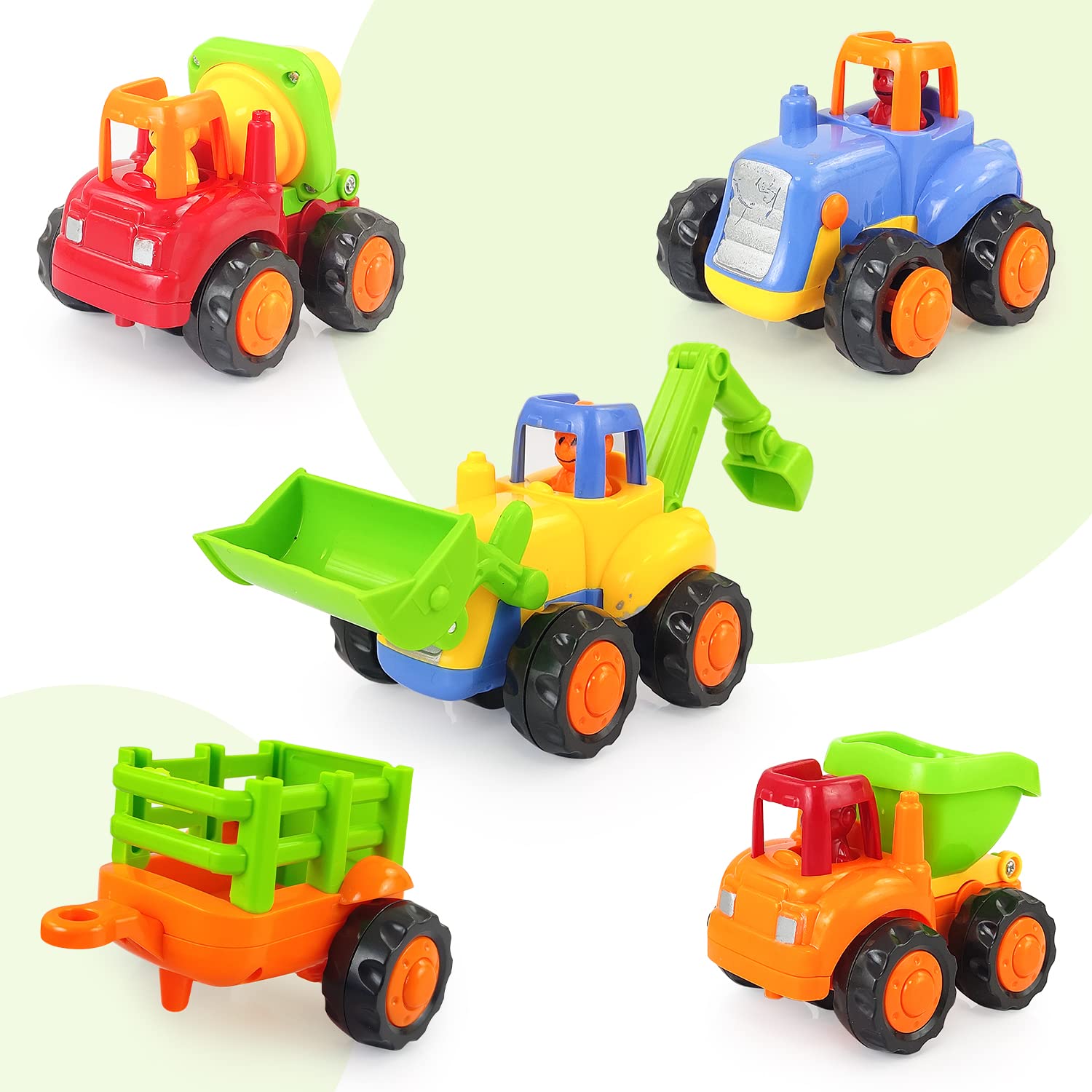 NHR Unbreakable Friction Construction Vehicle Toys for Kids, Toddlers, Birthday Gifts