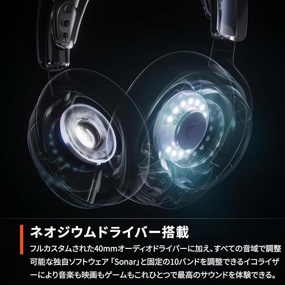 SteelSeries 61526 Arctis Nova Pro Wireless PS White Gaming Headset, Lightweight, Wireless, PS-Compatible, Sealed Type, High Resolution, Active Noise Canceling, Hi-Fi Sound, Compatible with PC/PS 5/4