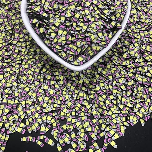 Miniatura 3 de Paquete de 1.76 ozpaquete de lápices de la serie escolar, suministros de polímero de arcilla suave, Fimo, decoración de bricolaje para arte de uñas