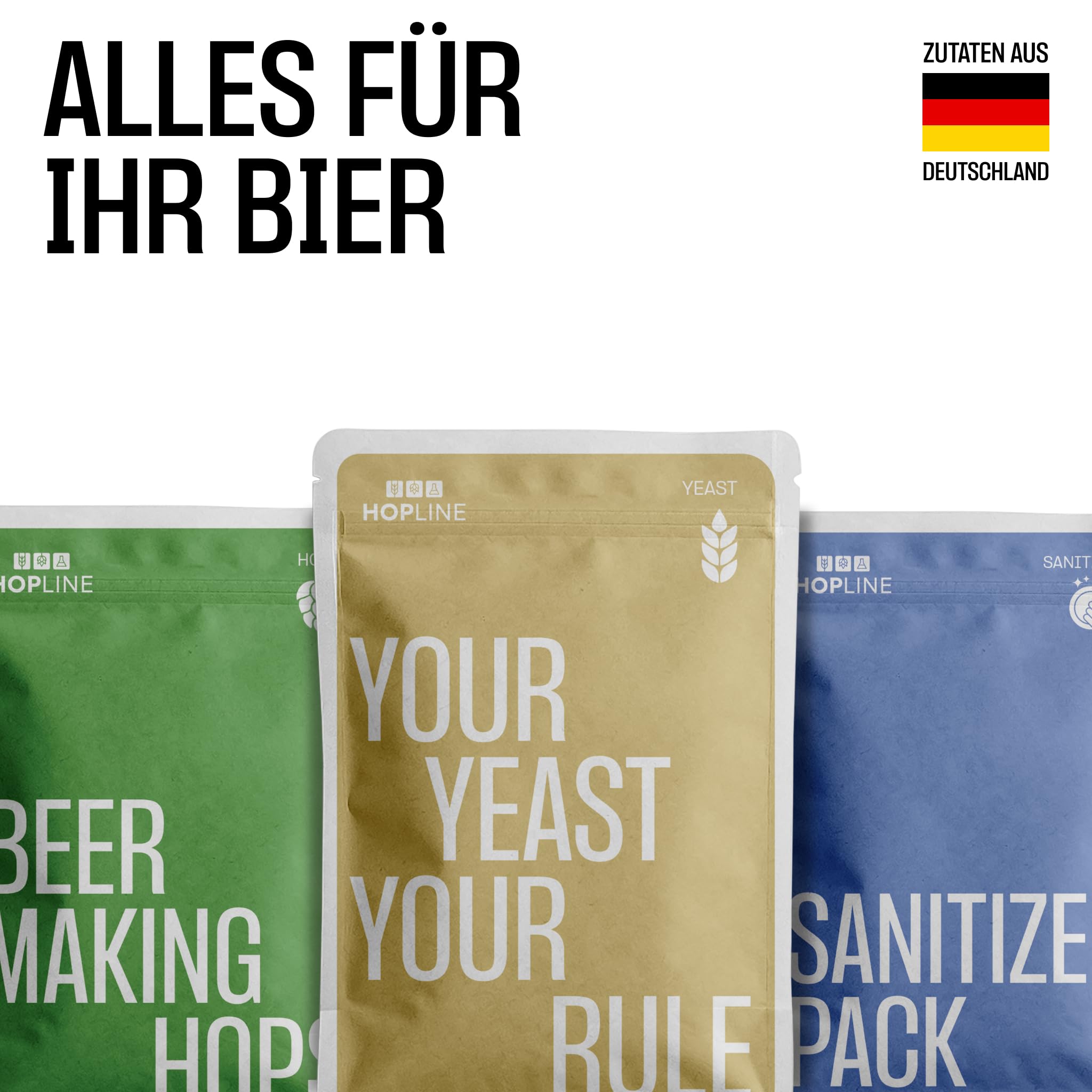 Hopline Bierbrauset Helles - Bier selber brauen - 5 Liter - Biergeschenk - Geschenke für Männer, Väter, Freunde - Geburtstagsgeschenk - Geschenkideen für Männer- Bier- Geschenke für Männer