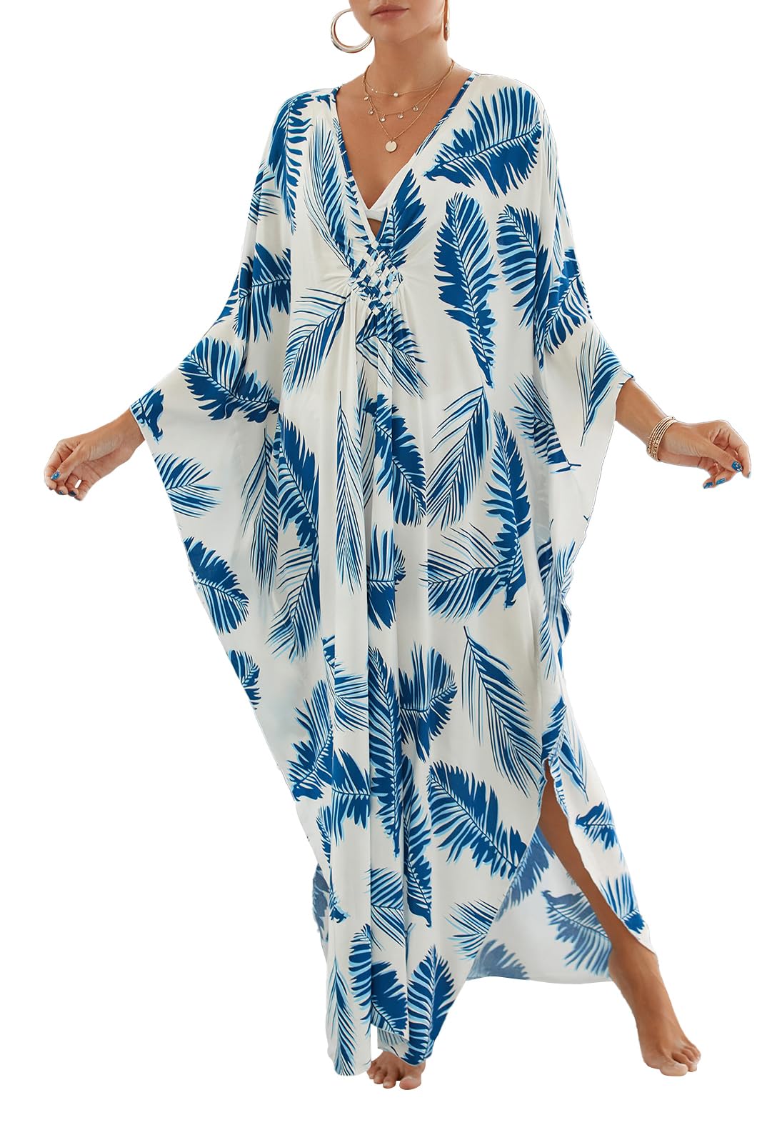 Women Animal Print Kaftan Coverup