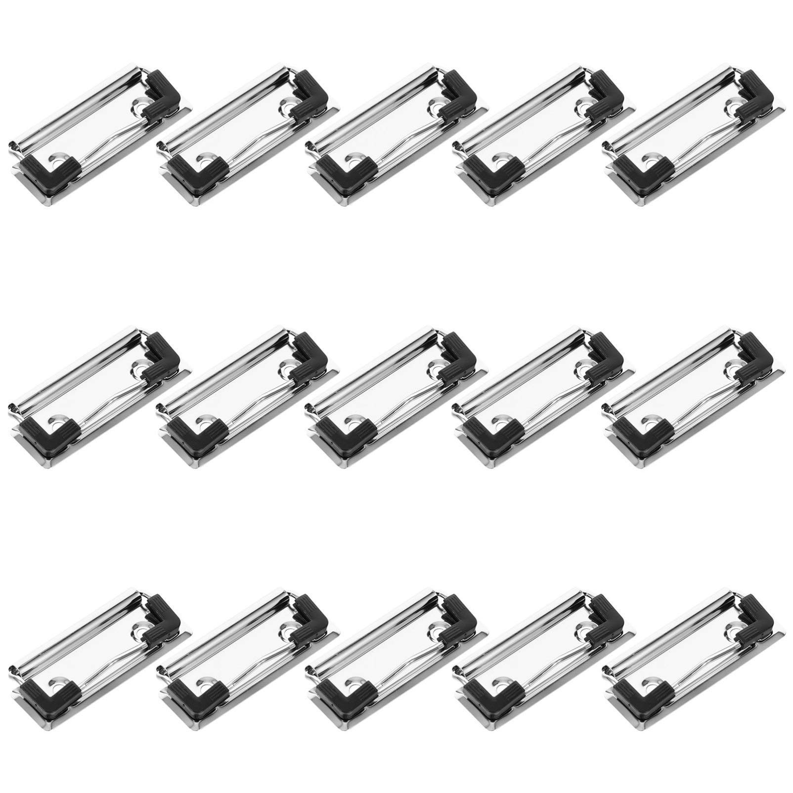 NUOBESTY 10 Set Di Clip Per Cartelline in Metallo Montabili Per Ufficio E Scuola Con Molla 15 Pezzi*10