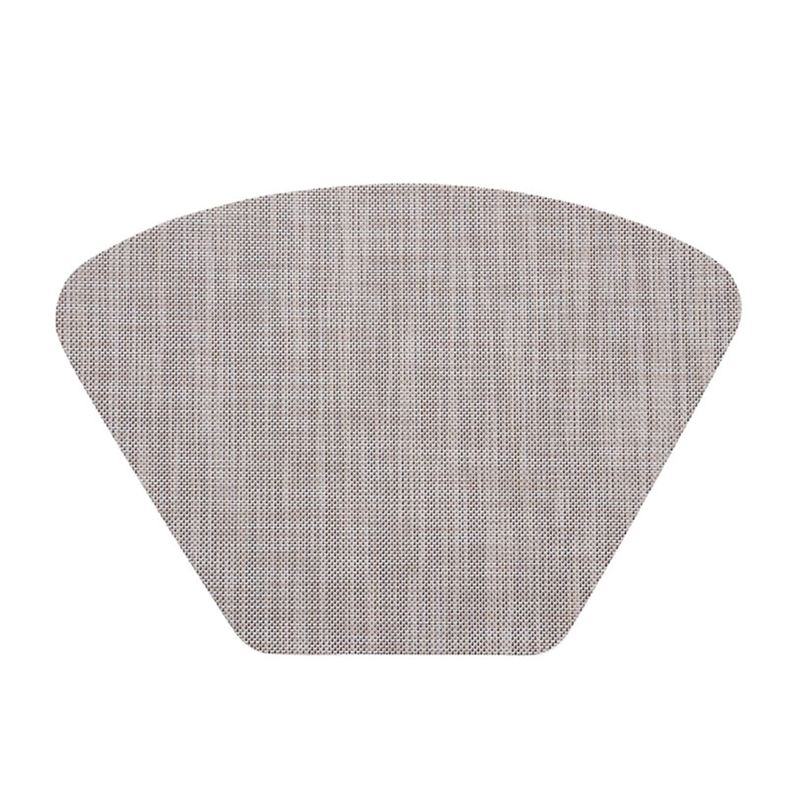 8Pièces Napperon Table Restaurant Lavable, 33 x 48 CM Café Beige Sets de Table Antidérapant Moderne, Couleur Unie avec Ventilateur