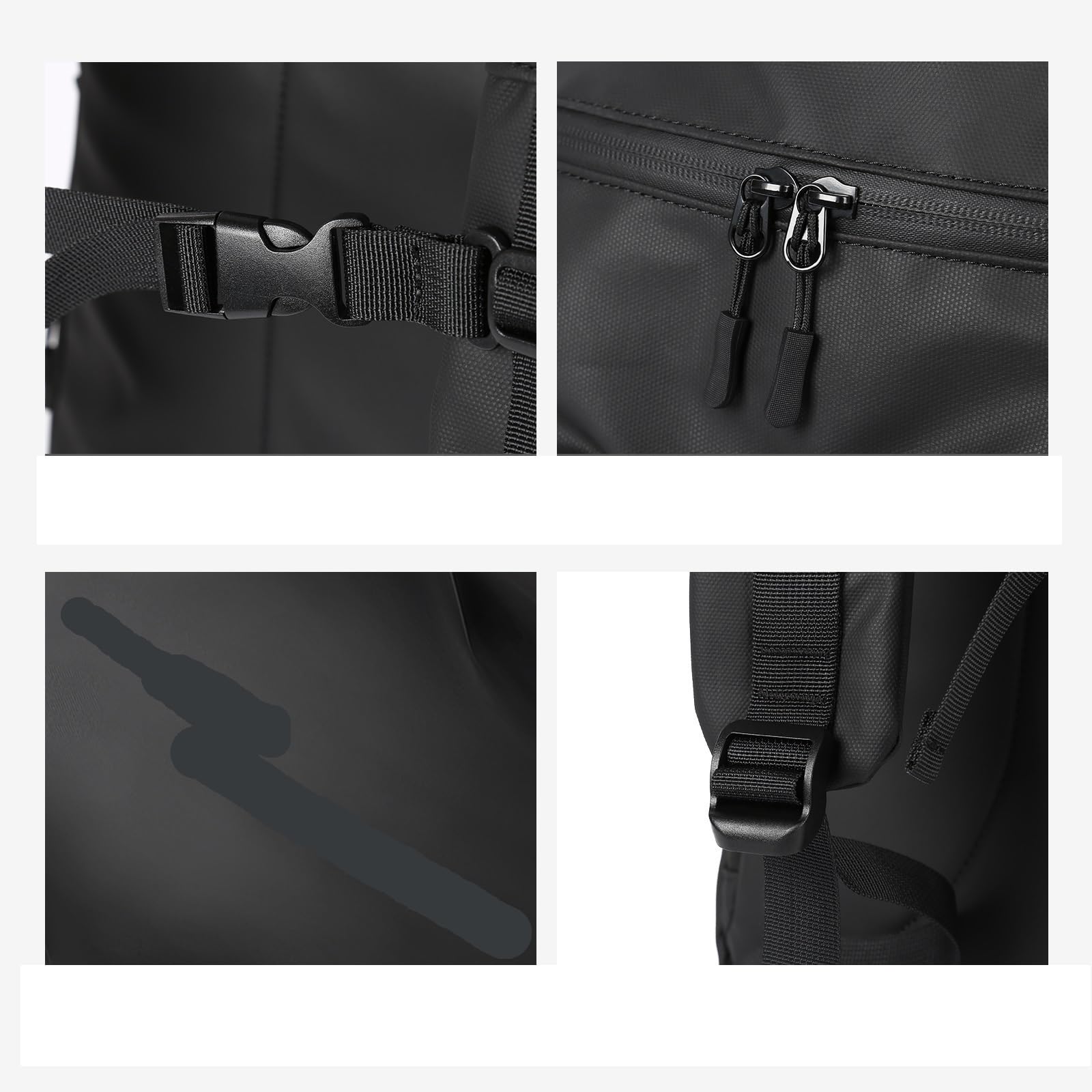 Borsa Porta Casco Zaino for Casco for Motocicletta Borsa Porta Impermeabile di Grande capacità con Zaino da Trekking a Righe per Casco Moto Bicicletta Sci(Black-Small)