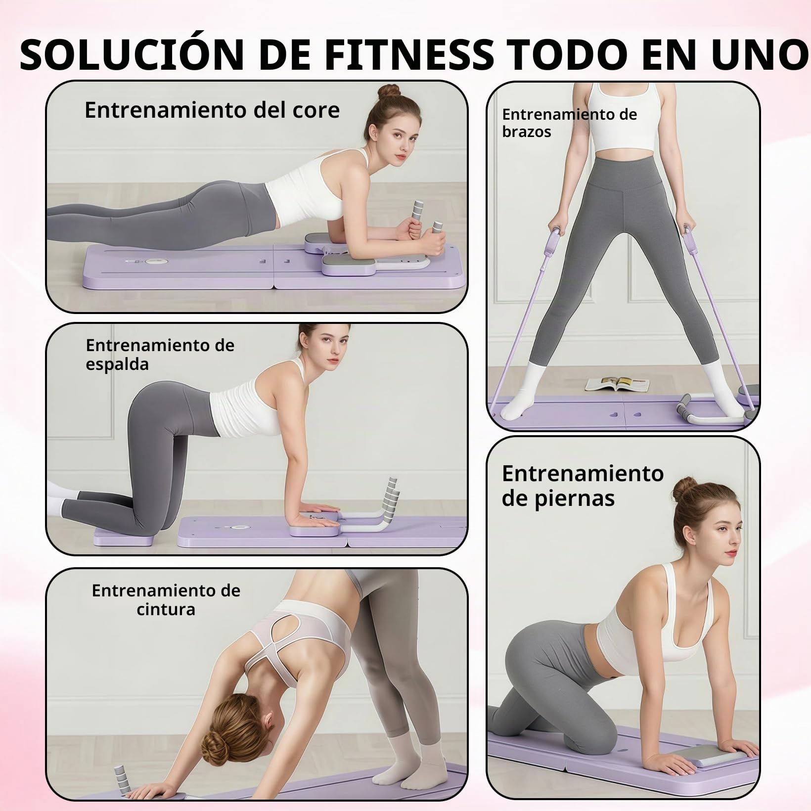 Tabla Pilates Tabla Reformer Plegable para Diferentes estaturas
