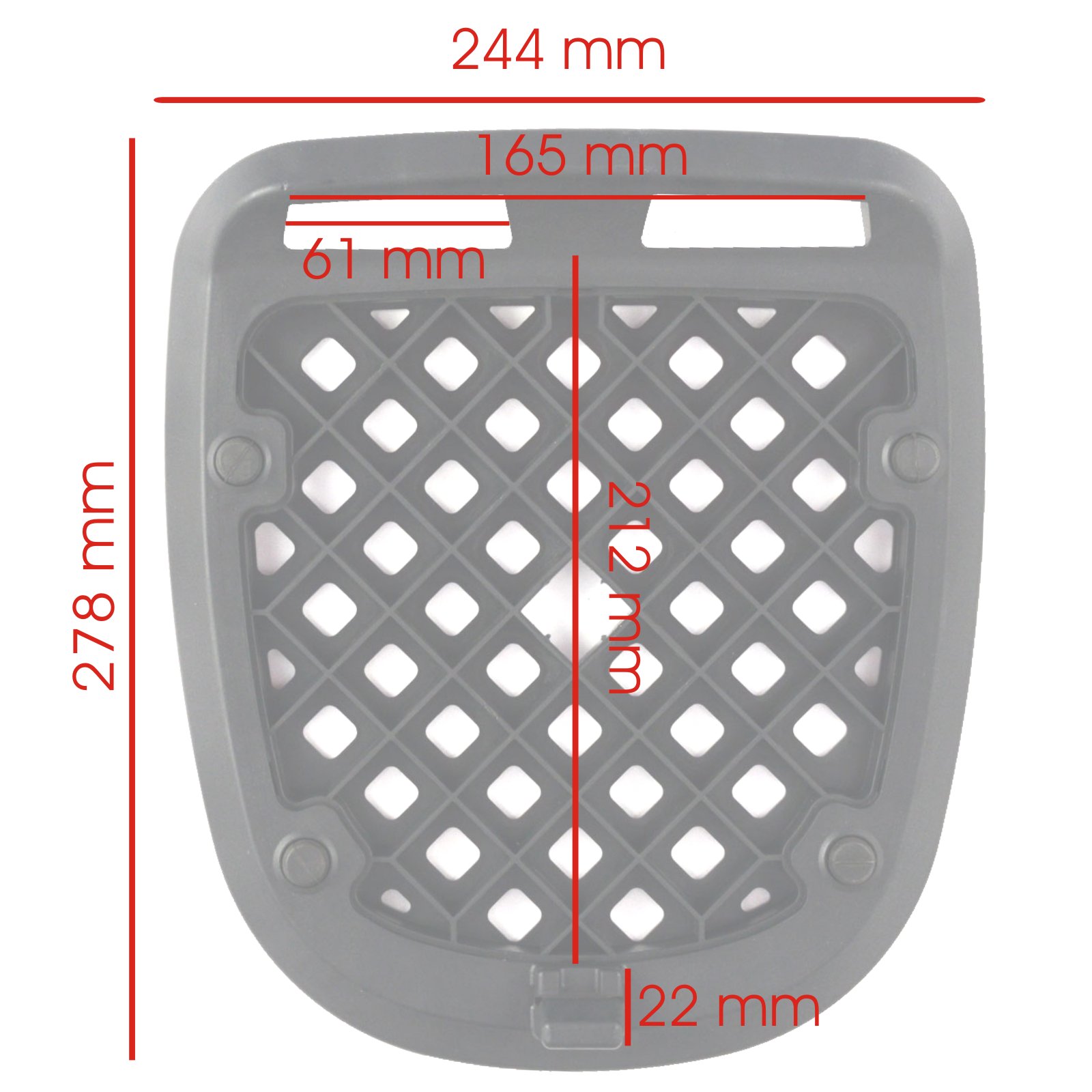 Piastra per Bauletto Top Case Moto Scooter Baule Valigia Rigida Universale