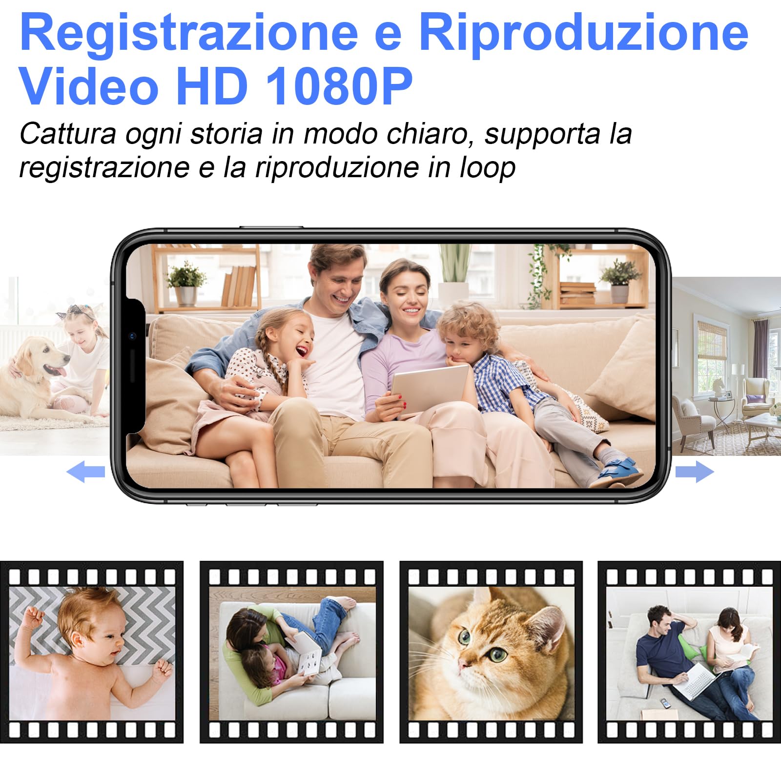 Telecamera Nascosta Spia WiFi, Microcamera Spia Senza Fili 5G Spy Cam | Stazione di Ricarica, 1080P HD, 2.4G/5G, Rilevamento del Movimento, Archiviazione Cloud o Micro SD, Ufficio Tuya APP