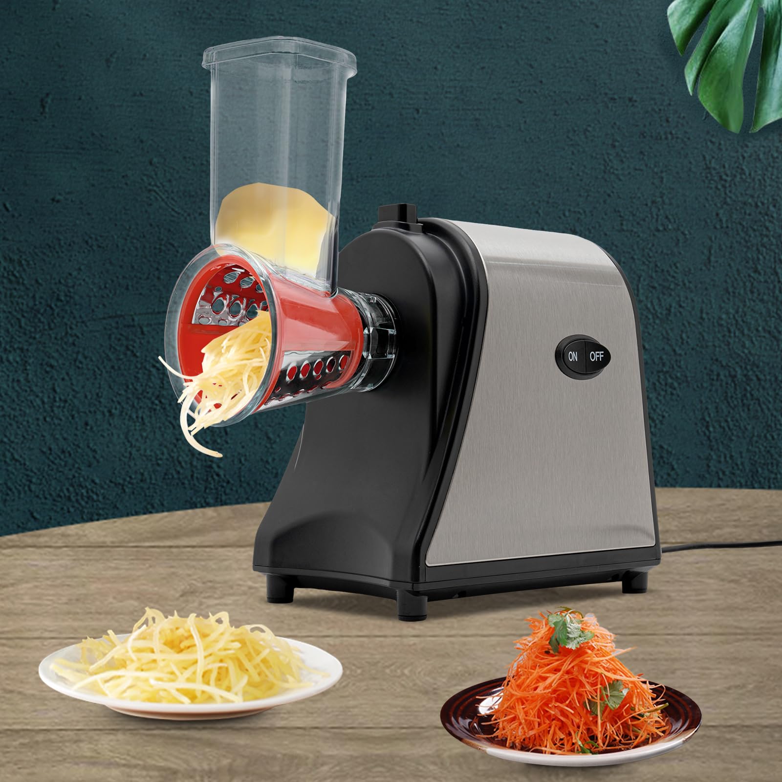 Rallador de queso eléctrico 1000 W 5 cuchillas