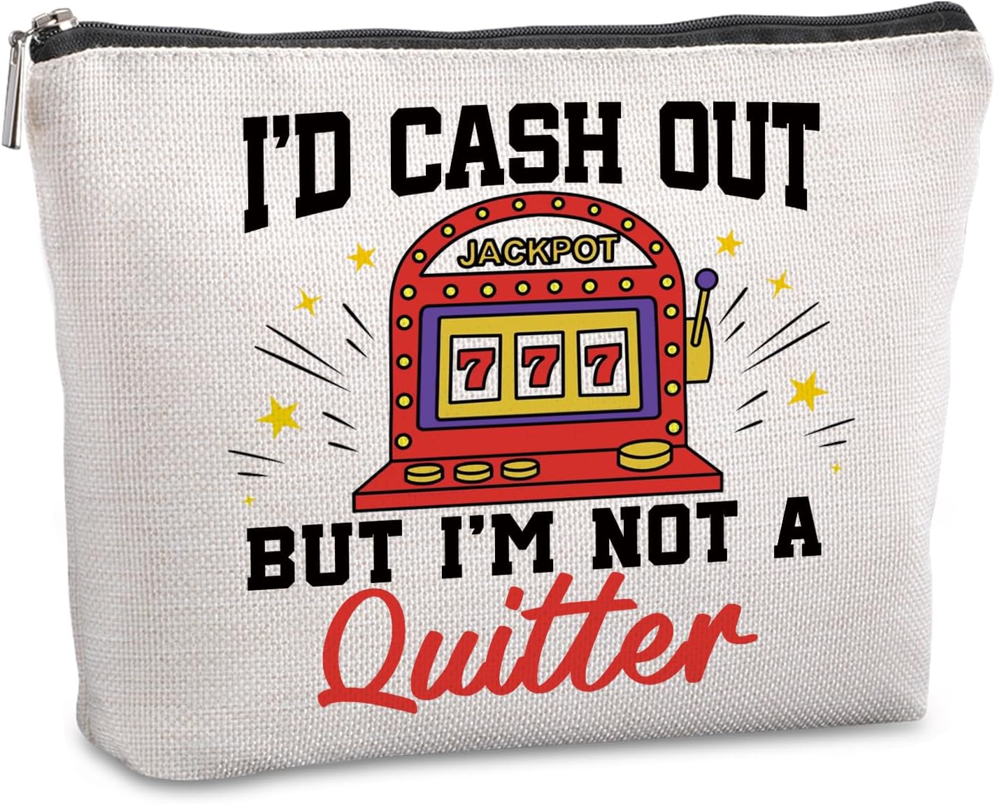 Funny Travel Makeup Bag Gambling Gifts for Women with Zipper