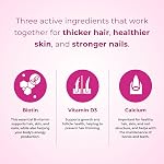 Biotine 10000MCG Vitamines capillaires pour la croissance des cheveux Femmes & Croissance des ongles - Prise en charge de la fonction musculaire - Supplément de biotine - Produits de croissance des cheveux pour les femmes - 120 gélules