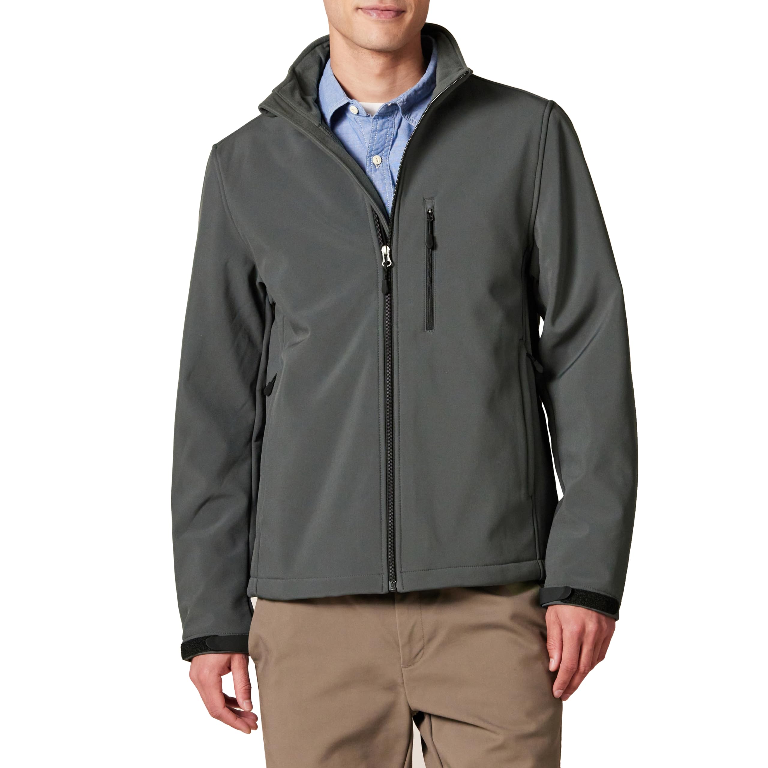 Amazon Essentials Mens Water Resistant Softshell Jacket