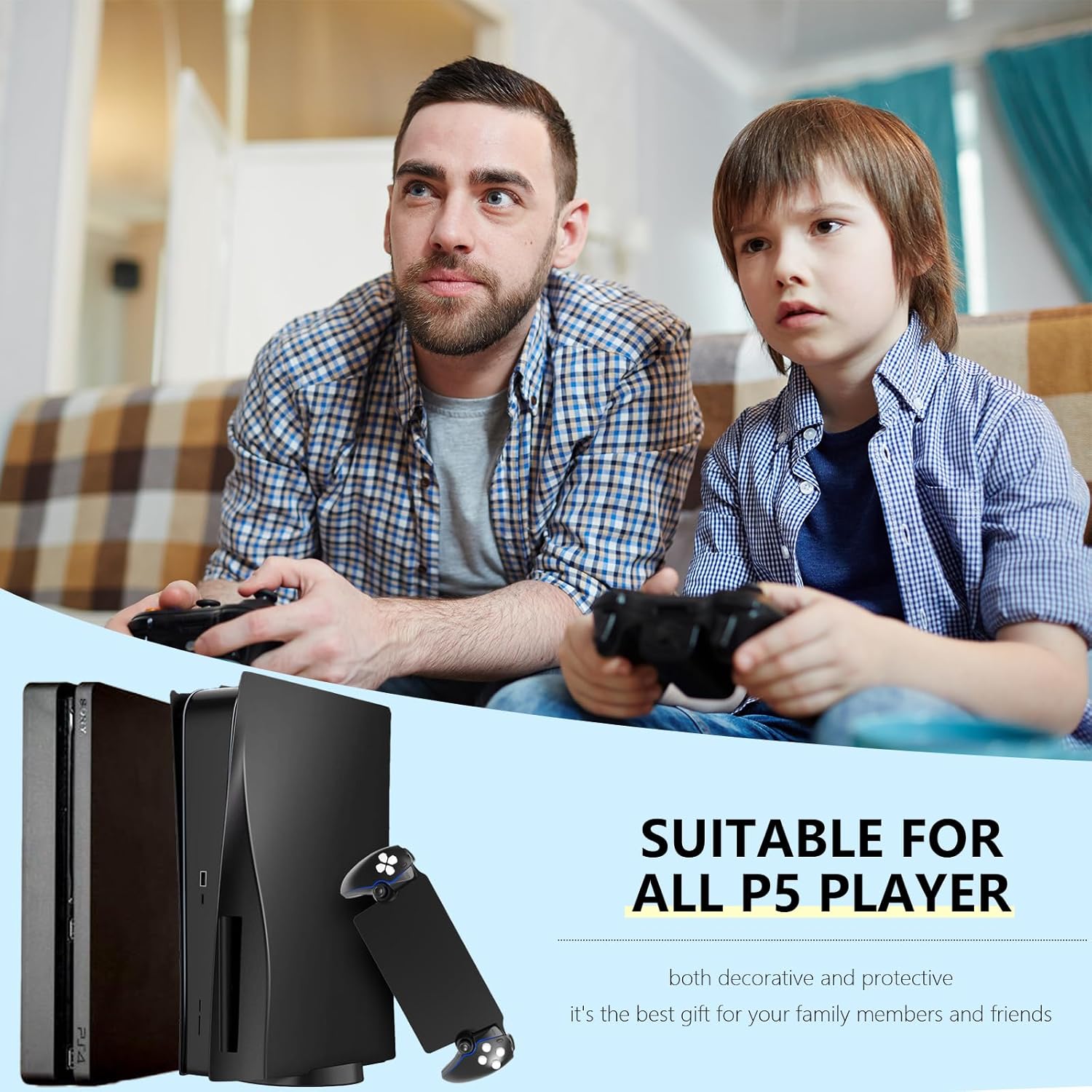 Replacement Shell for PlayStation Portal Accessories, Megadream DIY Premium PS Portal Cover Skin Case Plates for P5 Portal Game Console Protective Shell Accessories (Console Not Included)