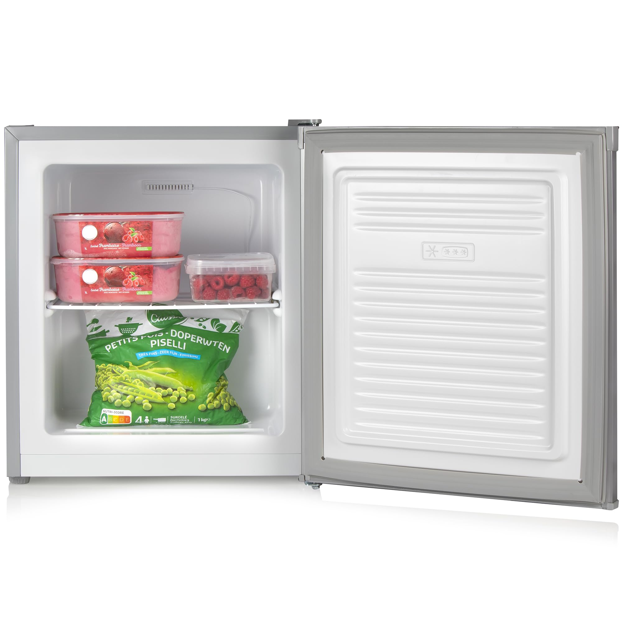 PRIMO PR116DV Mini congelador 33 L, clase energética E, 4 estrellas, plata