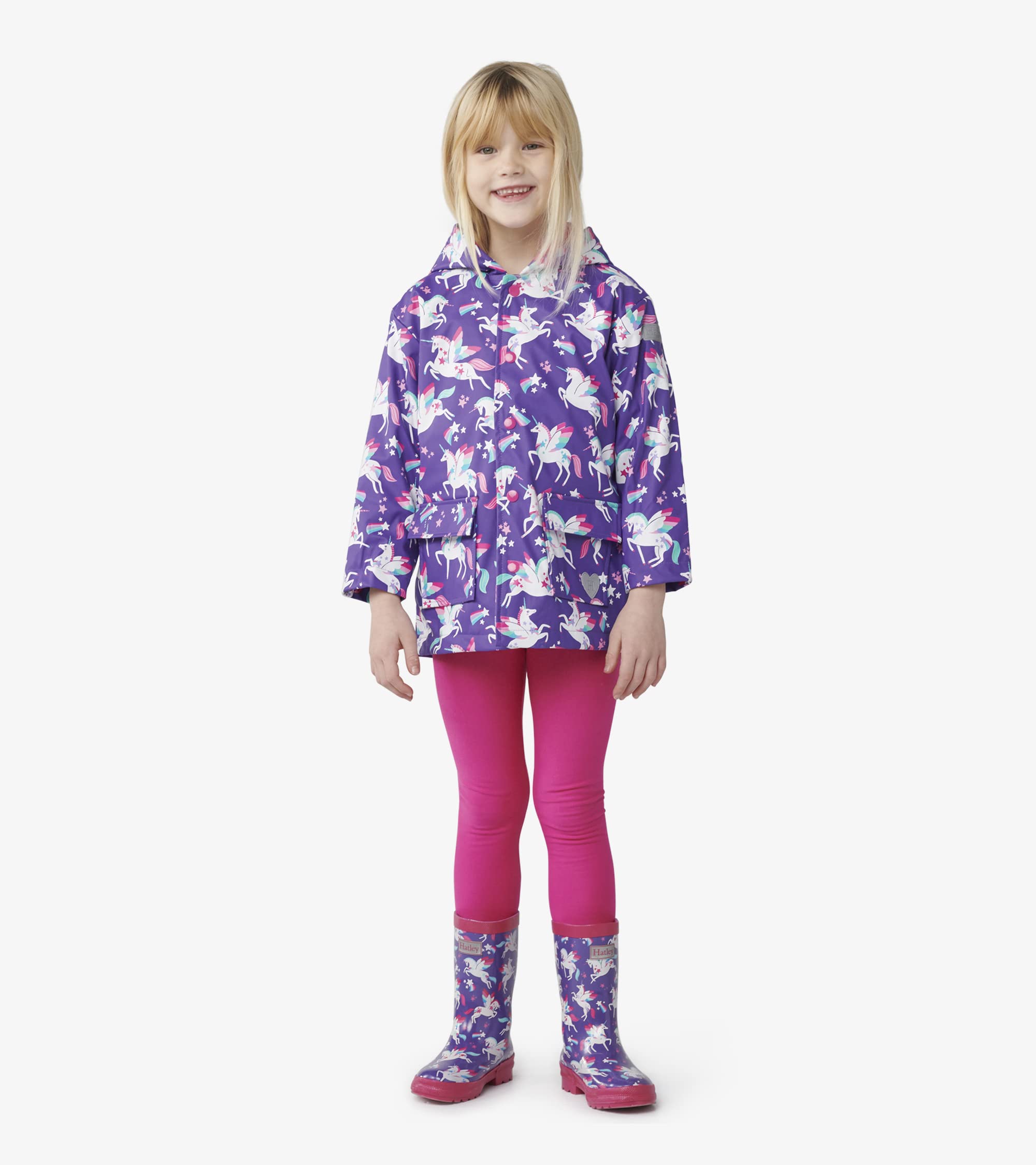 Hatley Girl's Printed Raincoat Raincoat — view 3