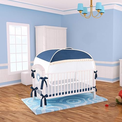 Miniatura 7 de Tienda de campaña desplegable para bebés, red de seguridad para niños pequeños para evitar que el bebé salga, toldo transparente y transpirable para