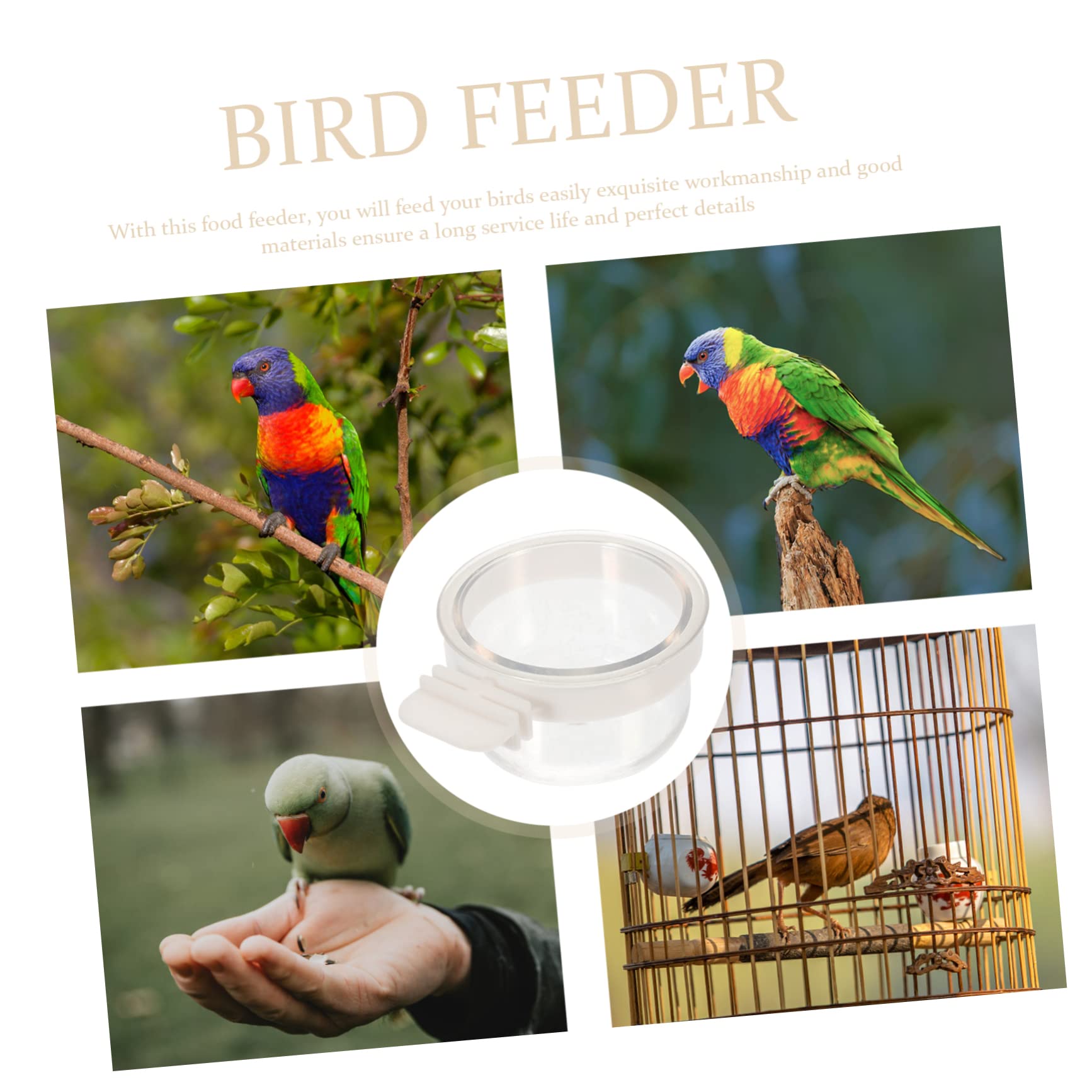 YARNOW 20 Pz mangiatoia per pappagalli bird feeder mangiatoia pappagalli piatto per l'alimentazione degli uccelli tazza per gabbia per uccelli mangiatoie per domestico