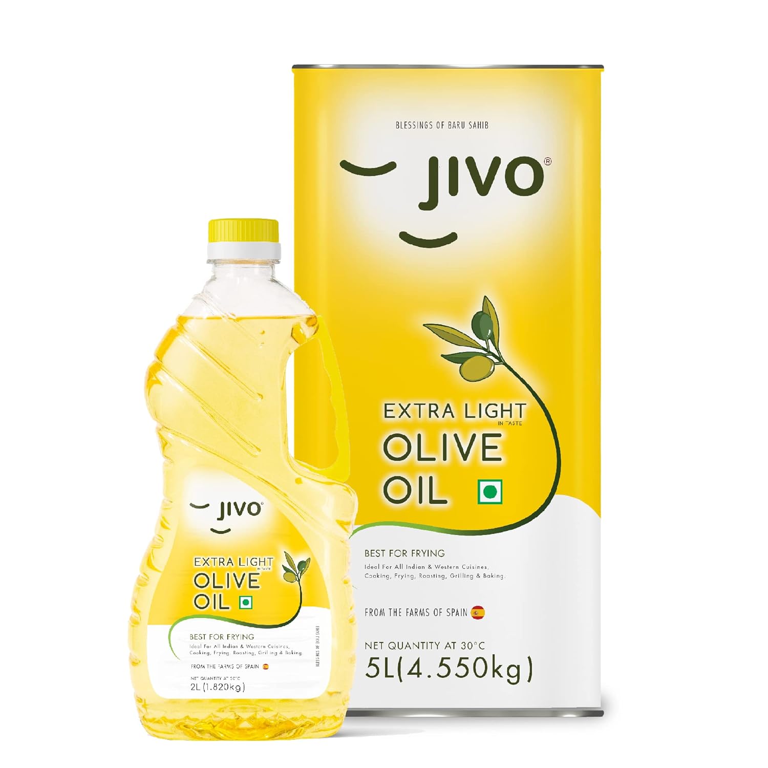 Jivo Extra Light Daily Cooking Olive Oil 5 LTR (Tin) + 2 LTR (Pet