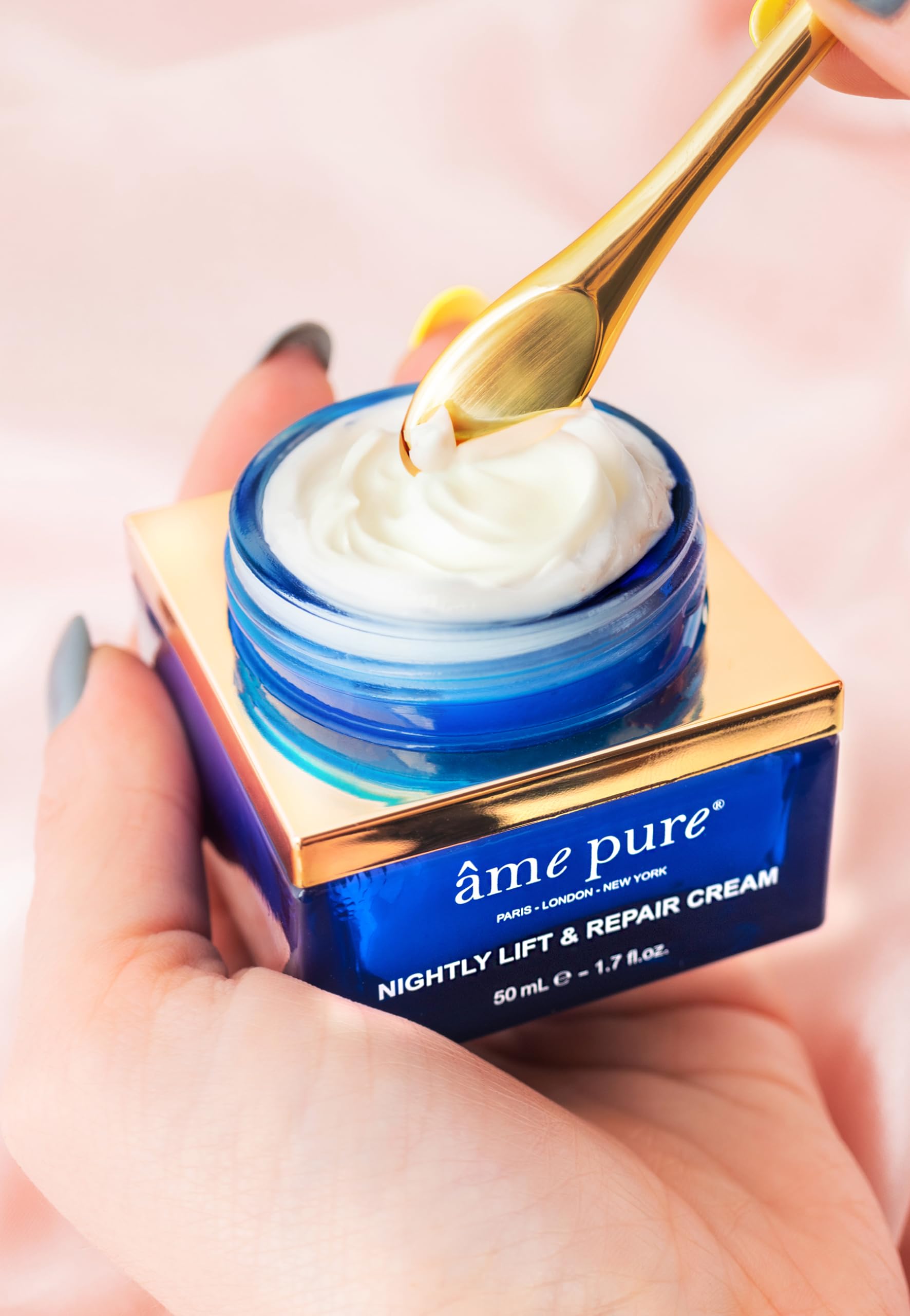 Ame Pure Nightly Lift And Repair Cream, Blue, 50 ml (Pack of 1) - Image 4