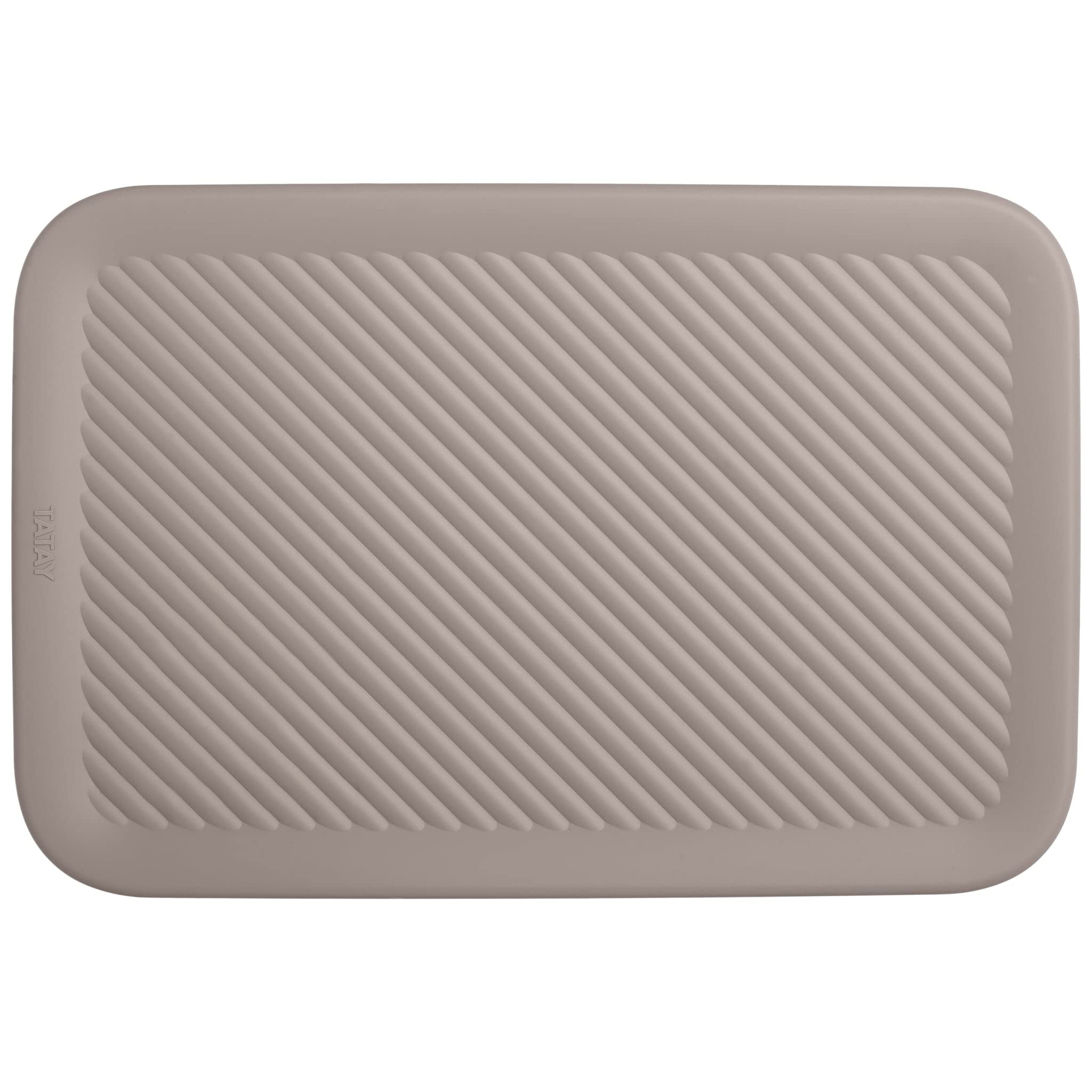 superio ribbed collection lid for decorative plastic open home storage bins organizer baskets, medium taupe - for organizing closet shelves drawer shelf 5 liter