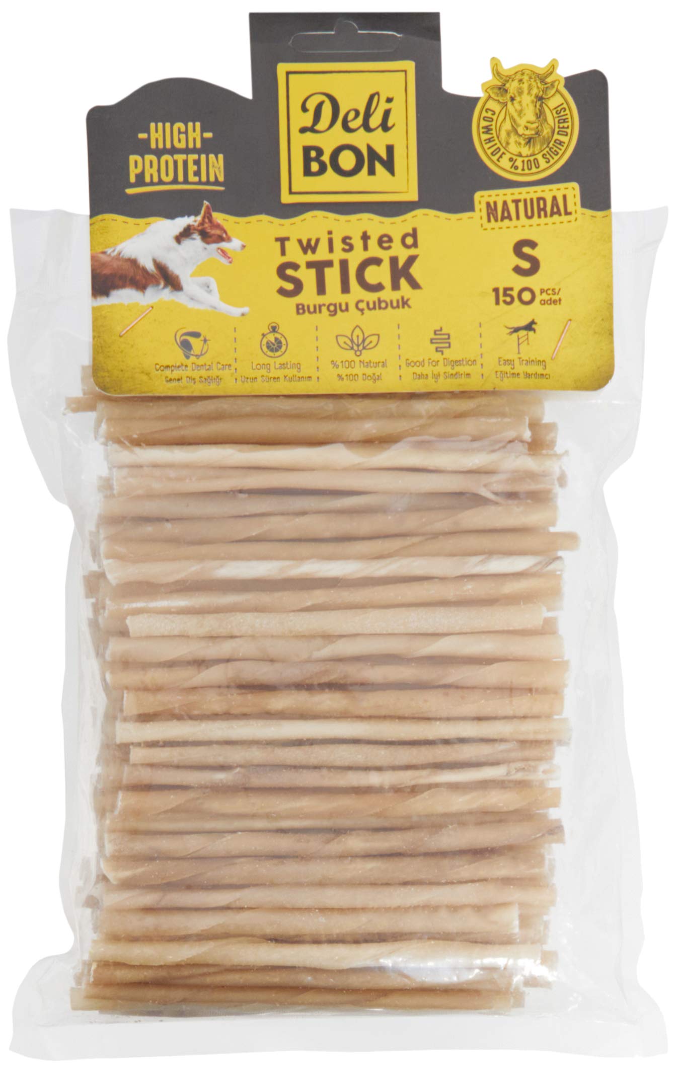 Doggie Delibon Gerçek Deriden İnce Burgu Çubuk, Thınx150Pcs., Natural