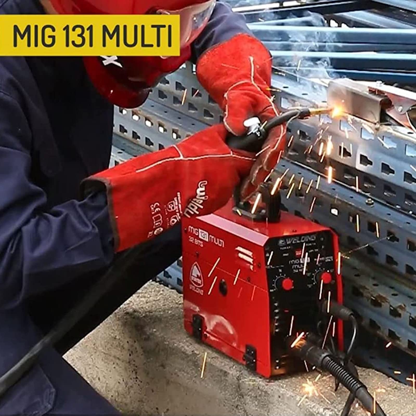 Soldadora multifunción Inverter 120 A MIG TIG y MMA Electrodo STAYER WELDING con alambre animado 0,9 mm Flux, modelo MIG 131 Multi 8300785