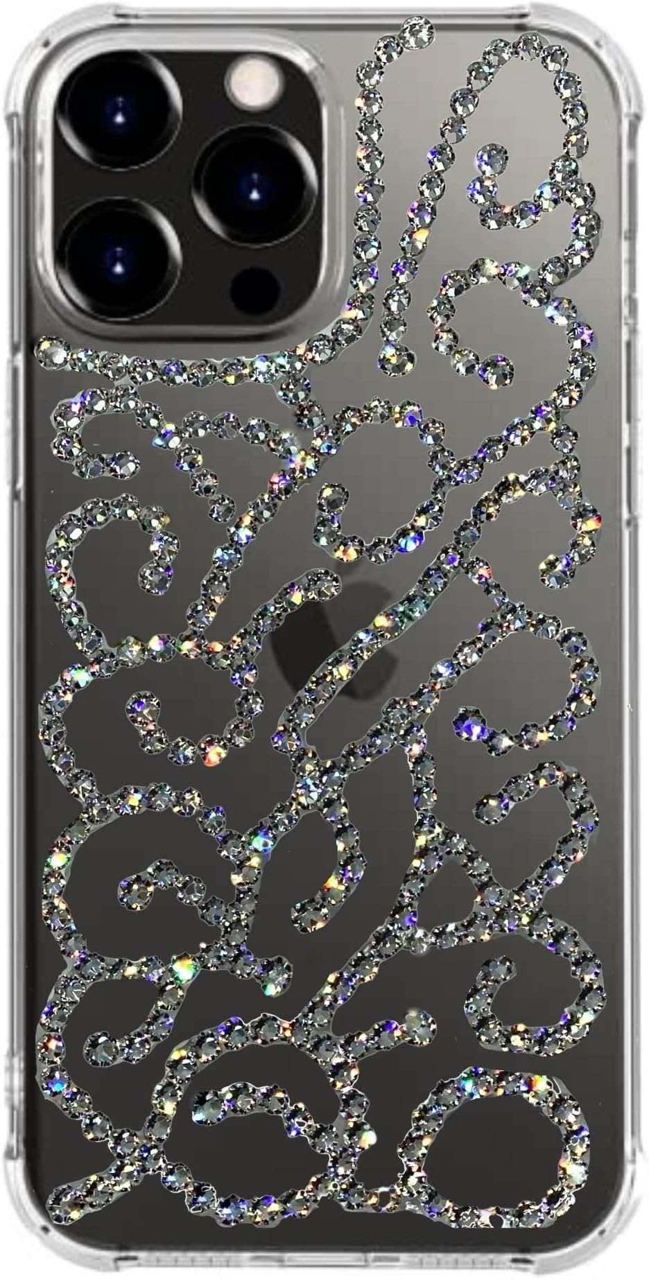Bling Filigree Phone case Made with Clear or AB World Famous Authentic Austrian Crystals Compatible with iPhone or Samsung Phones