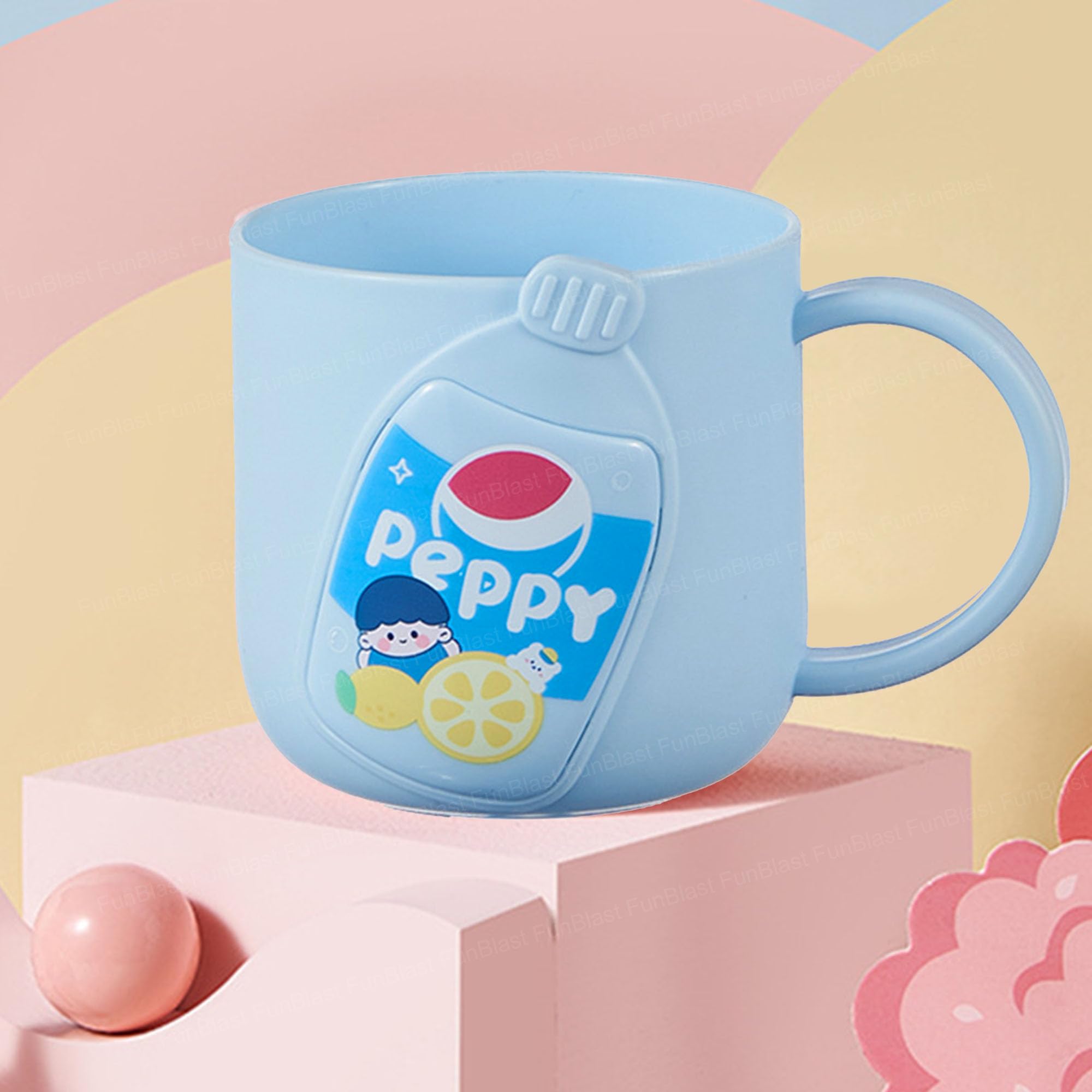 FunBlast Milk Mug for Kids – 320 Ml; Unbreakable Mug for Kids, Milk Mugs for Kids Unbreakable - Milk Drinking Cup for Kids (SkyBlue)-image-34