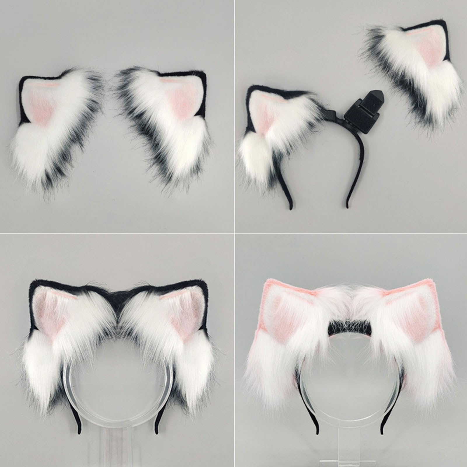 Fascia per capelli interattiva, con orecchie di gatto, regolabile, motorizzata, ricaricabile, per giochi di ruolo, leggera e animata