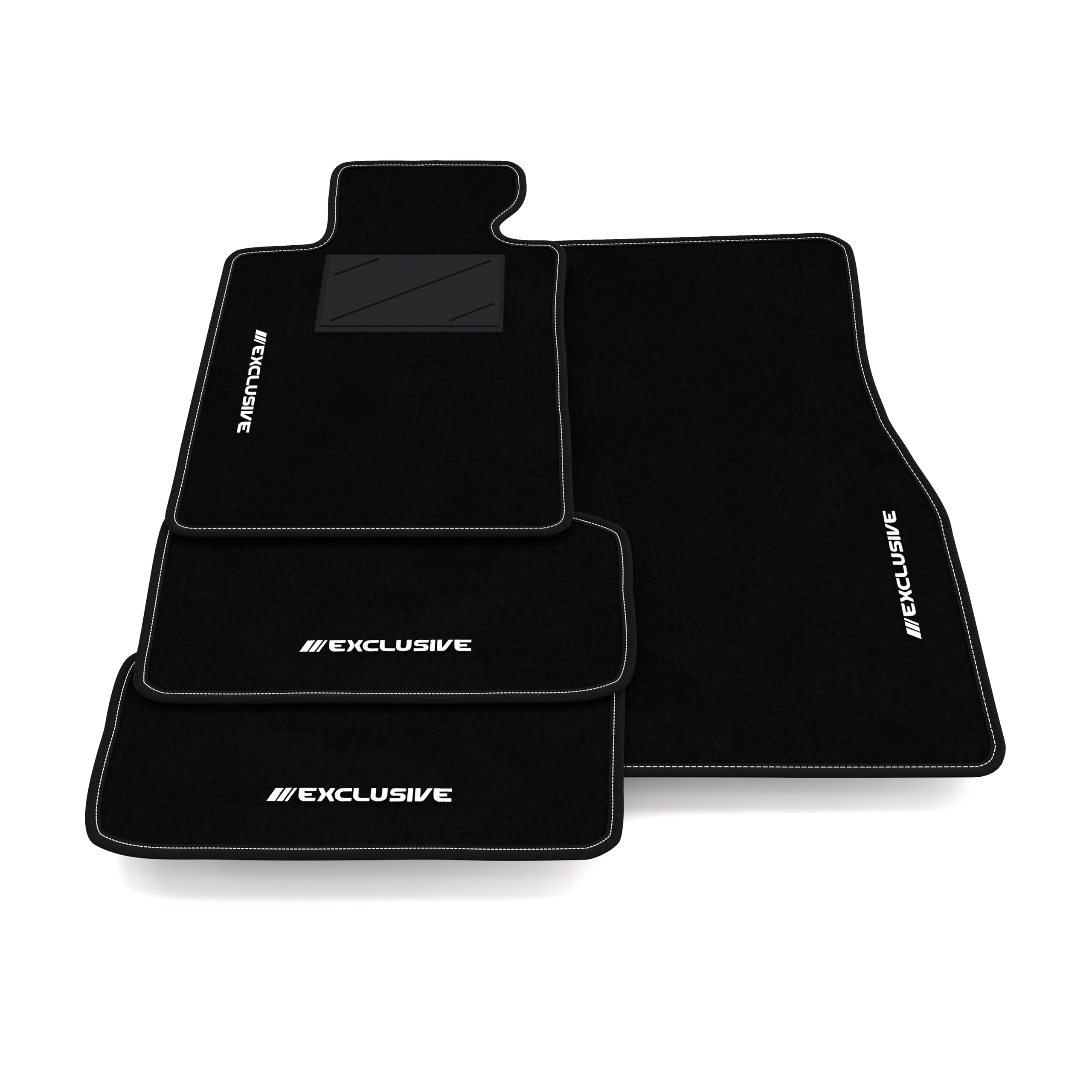 Zestawy dywaników samochodowych kompatybilne z Bmw Serie 5 G30-G31 2017-2024 | Zestaw dywaników samochodowych, haft Exclusive, Dywaniki szyte na miarę