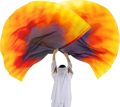 Vista 130 de MUNAFIE Worship Flags Set(2 Flags+2 Rods+1 Storage Bag) for Dance Church Flags for Worship Guard Flag Praise Dance Flags