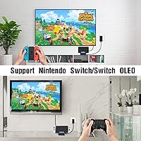 Vista 4 de Switch Dock para Nintendo Switch y Switch OLED versión mejorada Dock portátil Nintendo Switch Dock Base de repuesto Nintendo Switch Estación