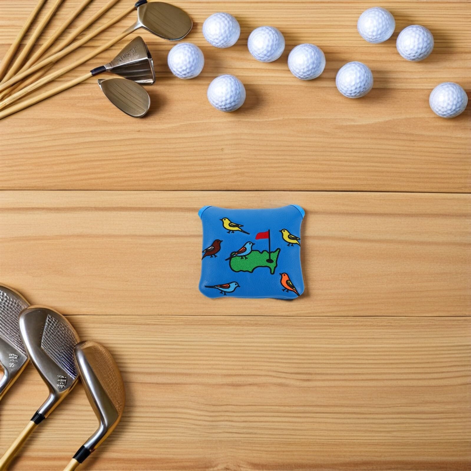 Funda para Putter de Golf Tipo Mazo, PU y Felpa Azul